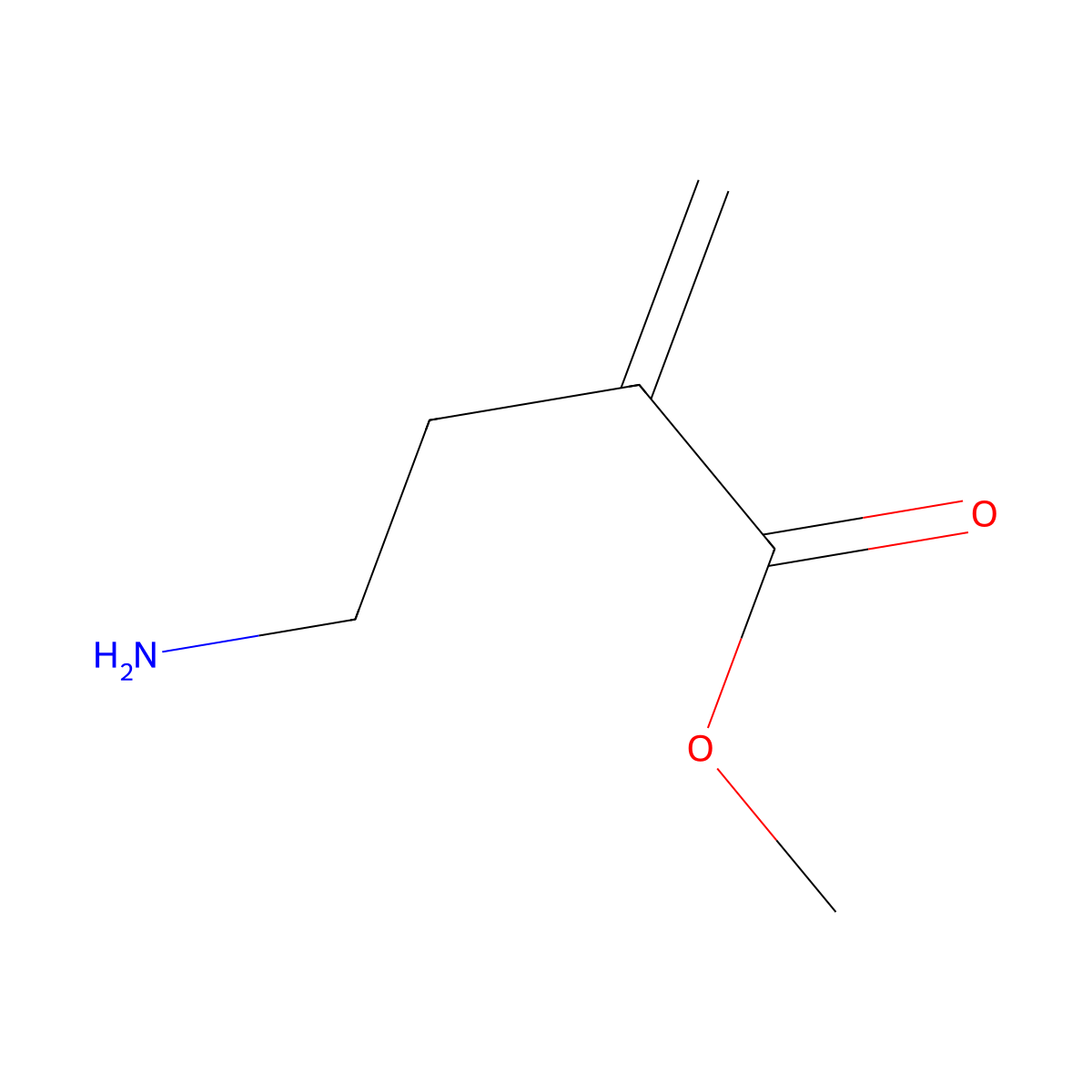Methyl 4-amino-2-methylidenebutanoate molecular structure, CAS 2354538-07-9