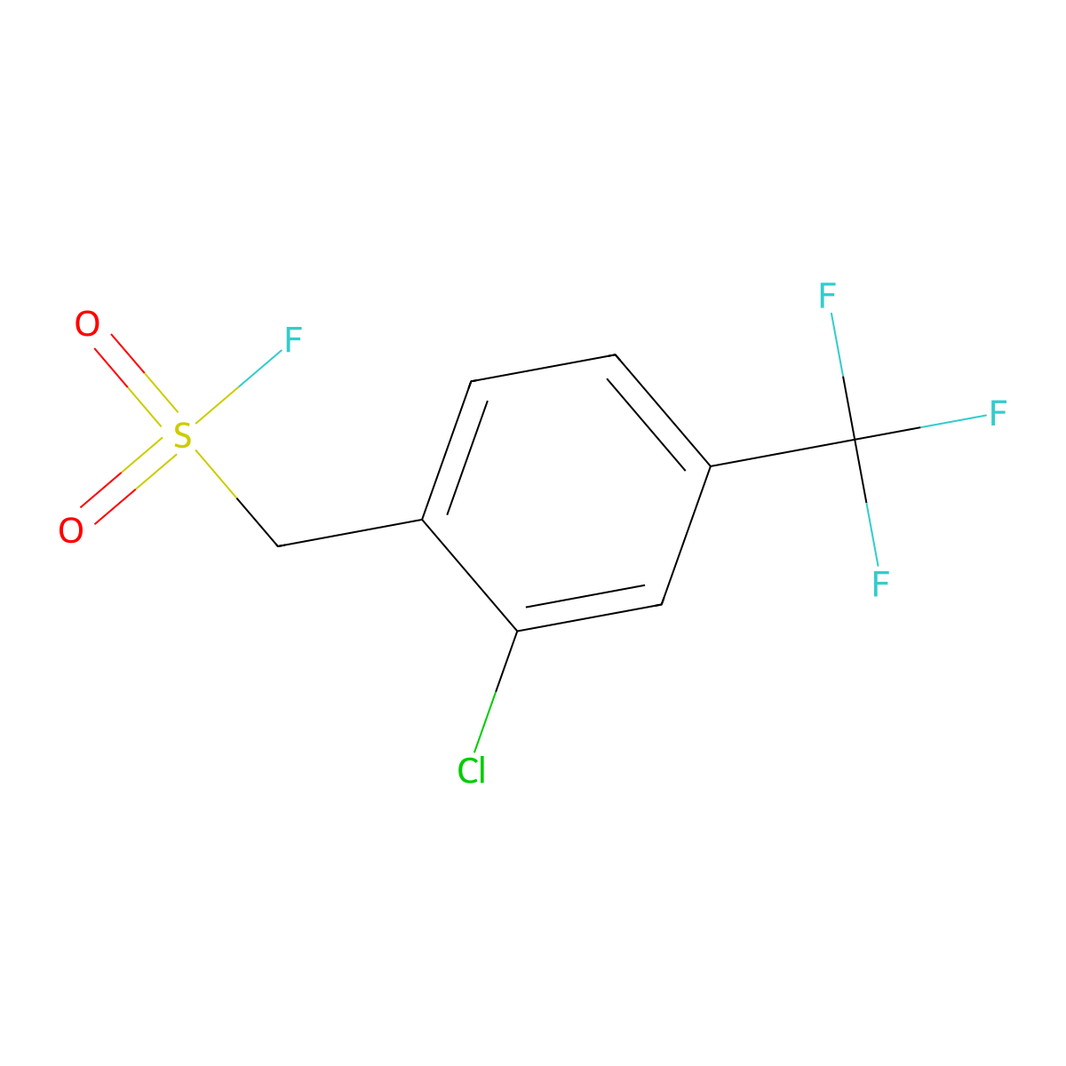 [2-Chloro-4-(trifluoromethyl)phenyl]methanesulfonyl fluoride molecular structure, CAS 2354556-14-0