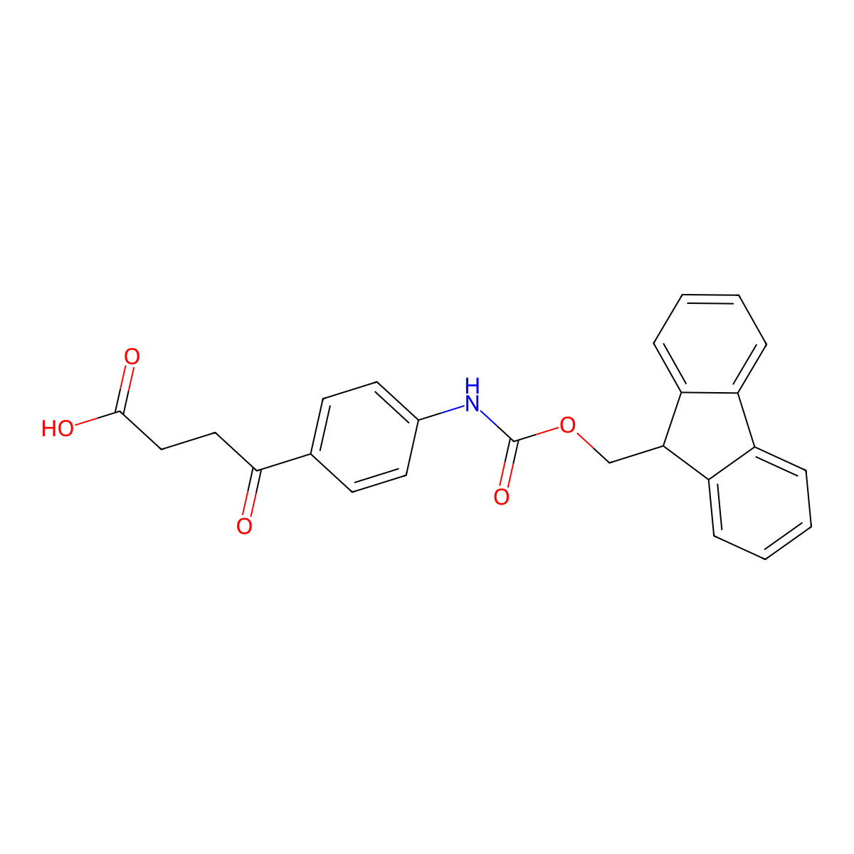 4-[4-({[(9H-fluoren-9-yl)methoxy]carbonyl}amino)phenyl]-4-oxobutanoic acid molecular structure, CAS 2354558-06-6