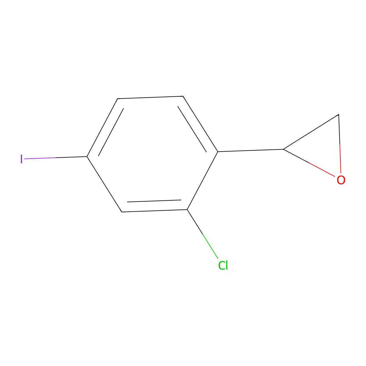 2-(2-Chloro-4-iodophenyl)oxirane molecular structure, CAS 2354570-39-9