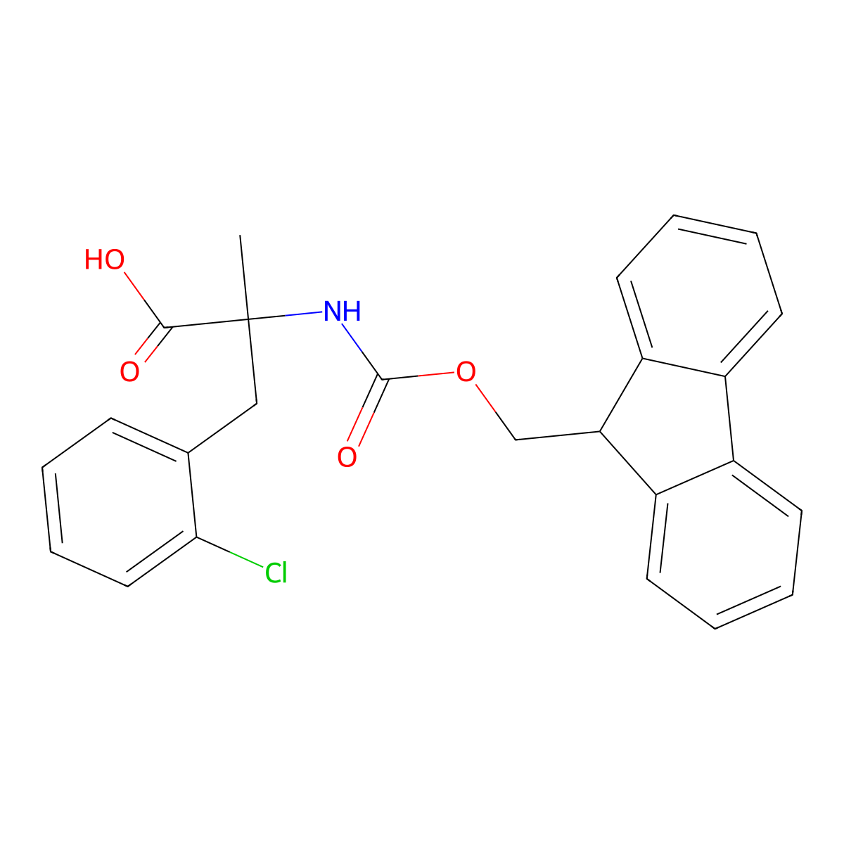 N-Fmoc-2-chloro-a-methyl-DL-phenylalanine molecular structure, CAS 2354579-29-4