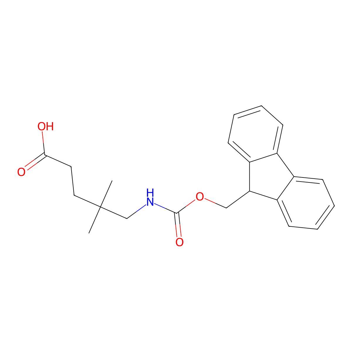 5-({[(9H-fluoren-9-yl)methoxy]carbonyl}amino)-4,4-dimethylpentanoic acid molecular structure, CAS 2354586-60-8