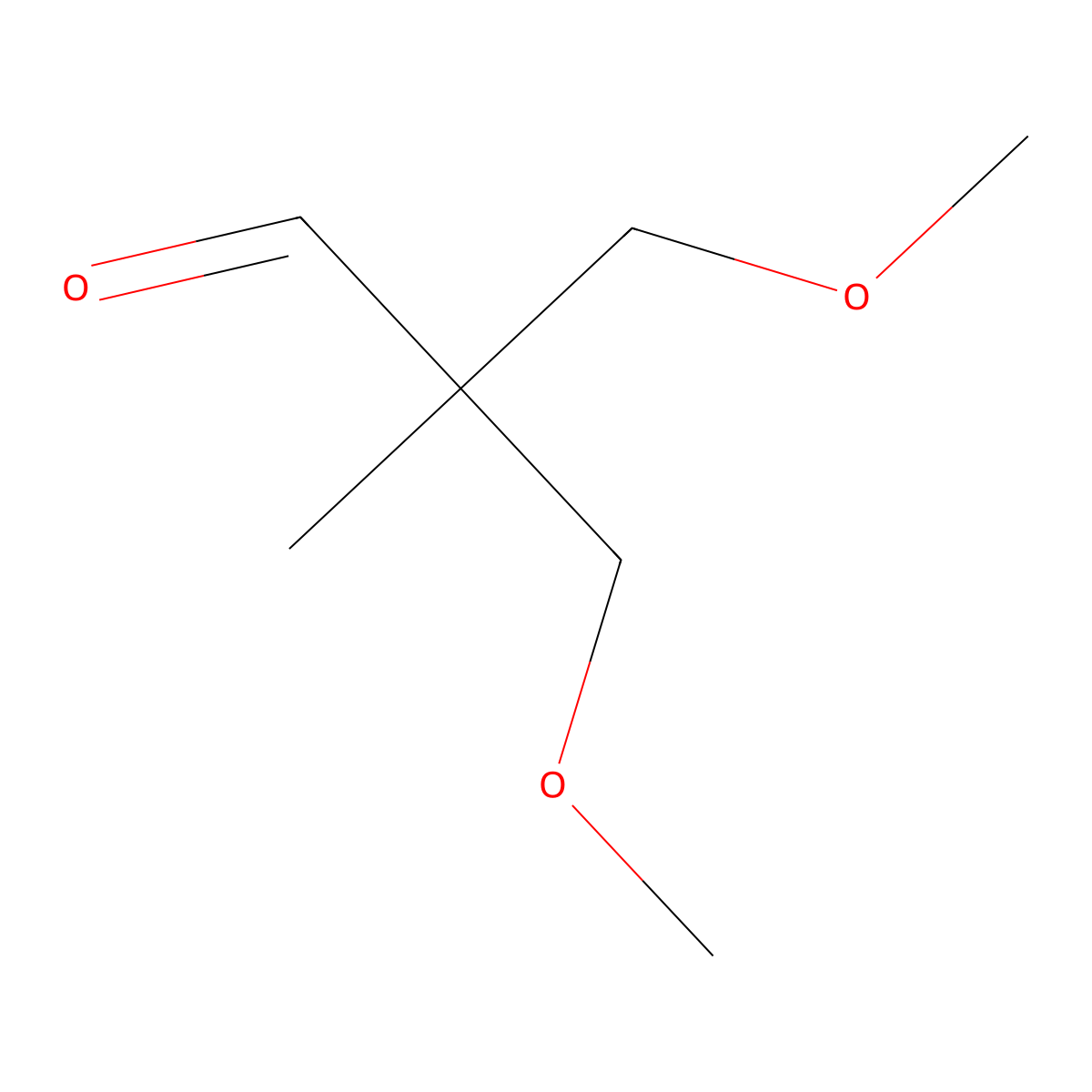 3-Methoxy-2-(methoxymethyl)-2-methylpropanal molecular structure, CAS 2354587-34-9
