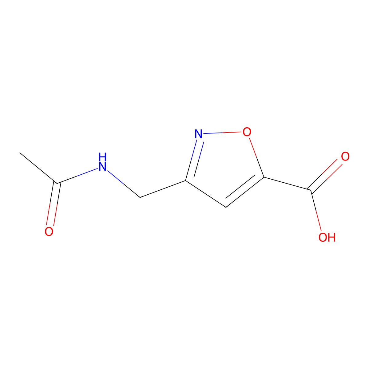 3-(Acetamidomethyl)-1,2-oxazole-5-carboxylic acid molecular structure, CAS 2354588-41-1