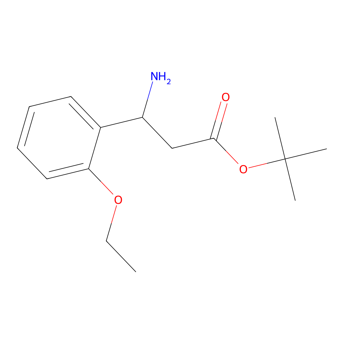 Tert-butyl 3-amino-3-(2-ethoxyphenyl)propanoate molecular structure, CAS 2354592-58-6