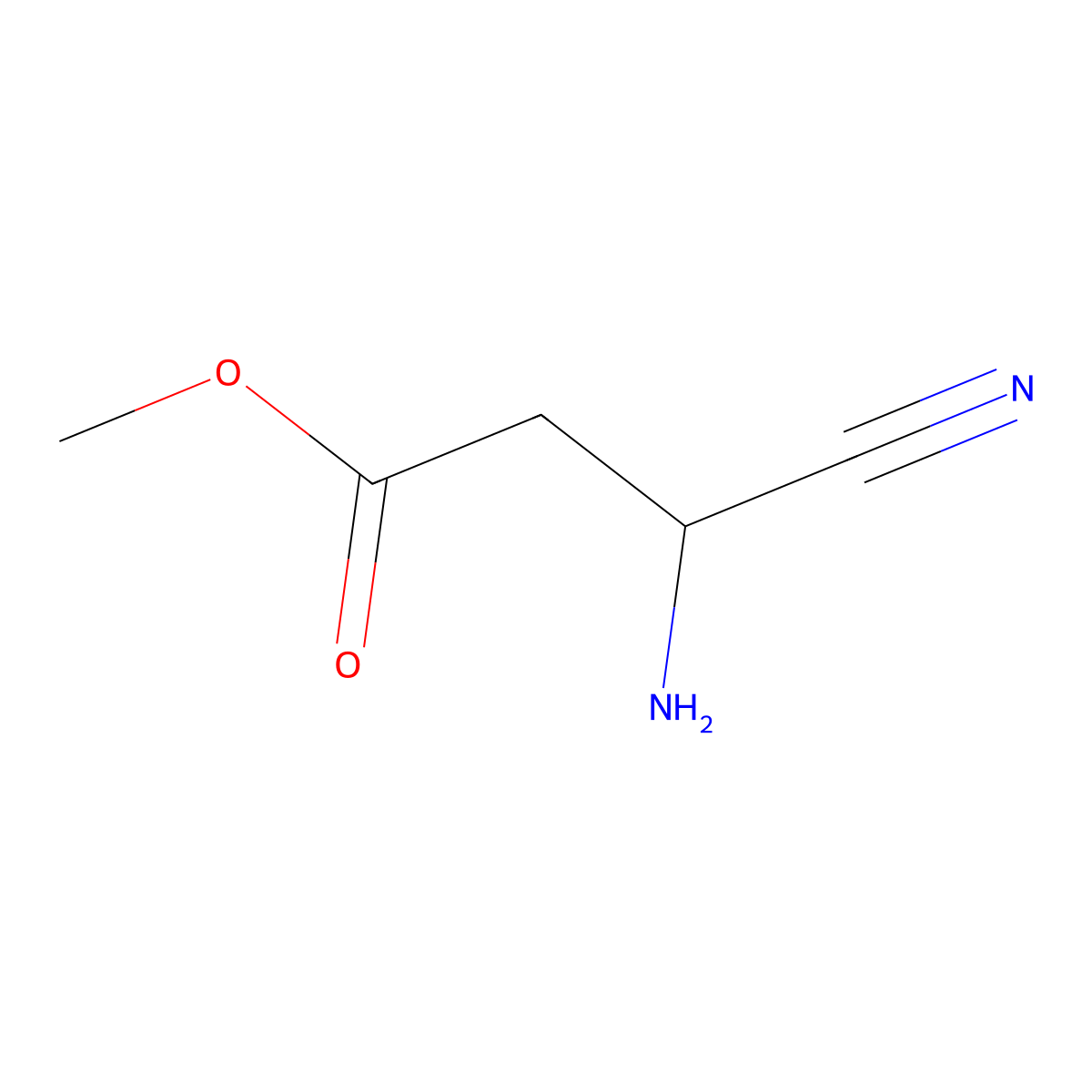 Methyl 3-amino-3-cyanopropanoate molecular structure, CAS 2354623-36-0
