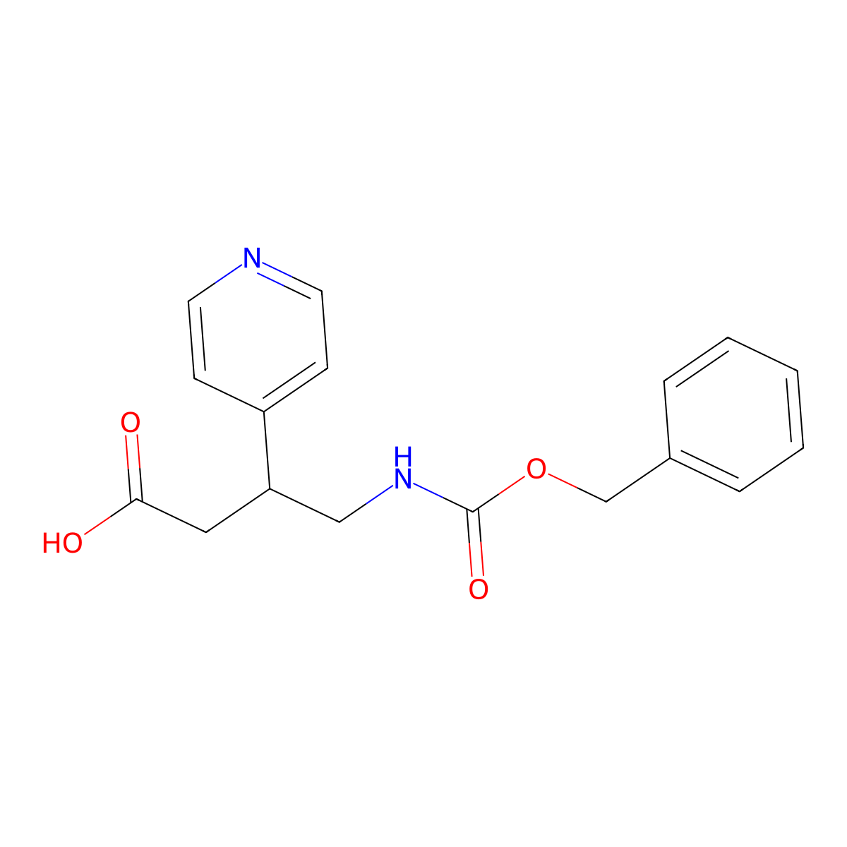 4-{[(Benzyloxy)carbonyl]amino}-3-(pyridin-4-yl)butanoic acid molecular structure, CAS 2354661-89-3