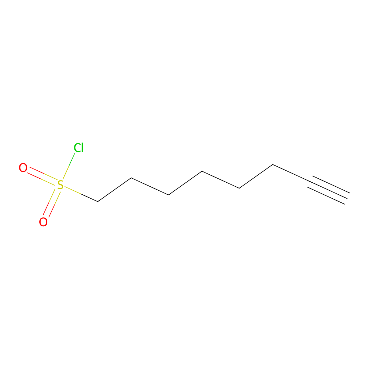Oct-7-yne-1-sulfonyl chloride molecular structure, CAS 2354688-21-2
