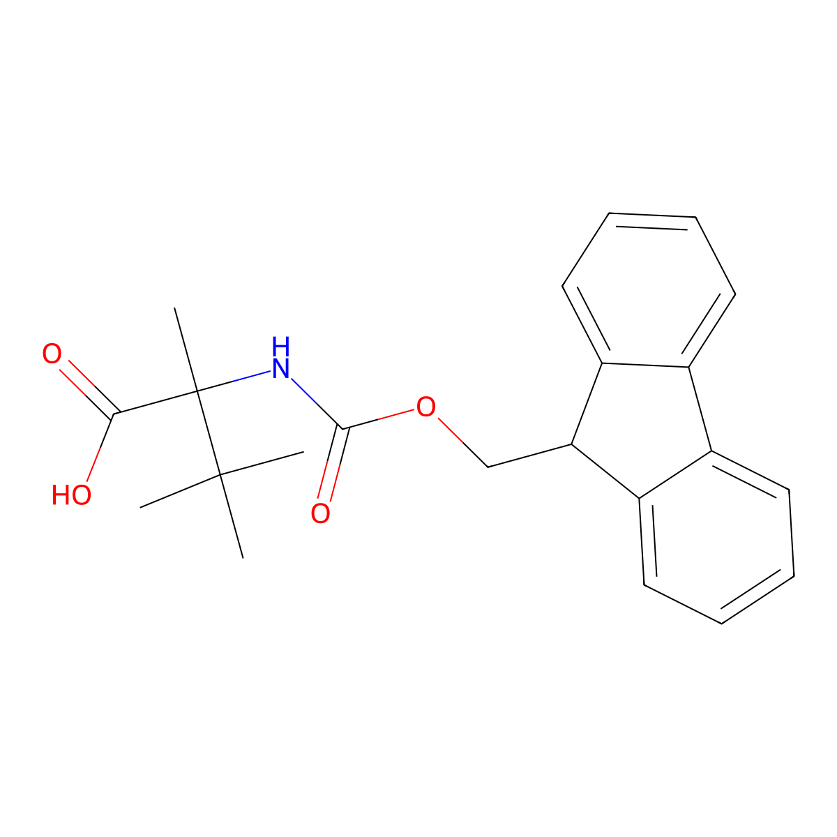2-({[(9H-fluoren-9-yl)methoxy]carbonyl}amino)-2,3,3-trimethylbutanoic acid molecular structure, CAS 2354688-69-8