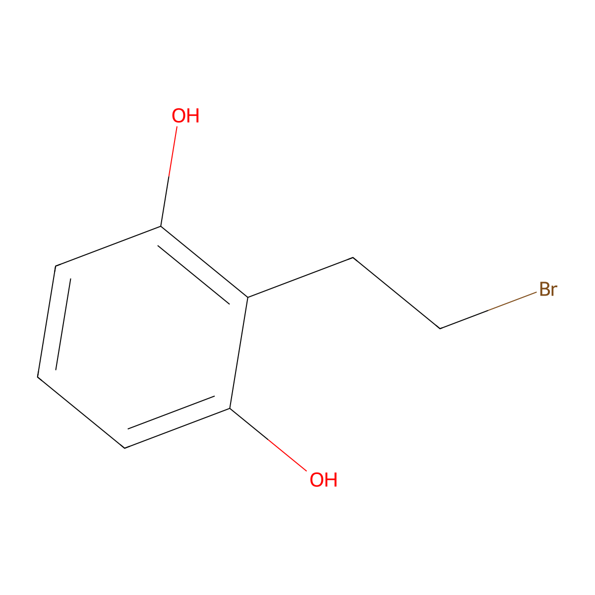 2-(2-Bromoethyl)-1,3-benzenediol molecular structure, CAS 2354693-57-3