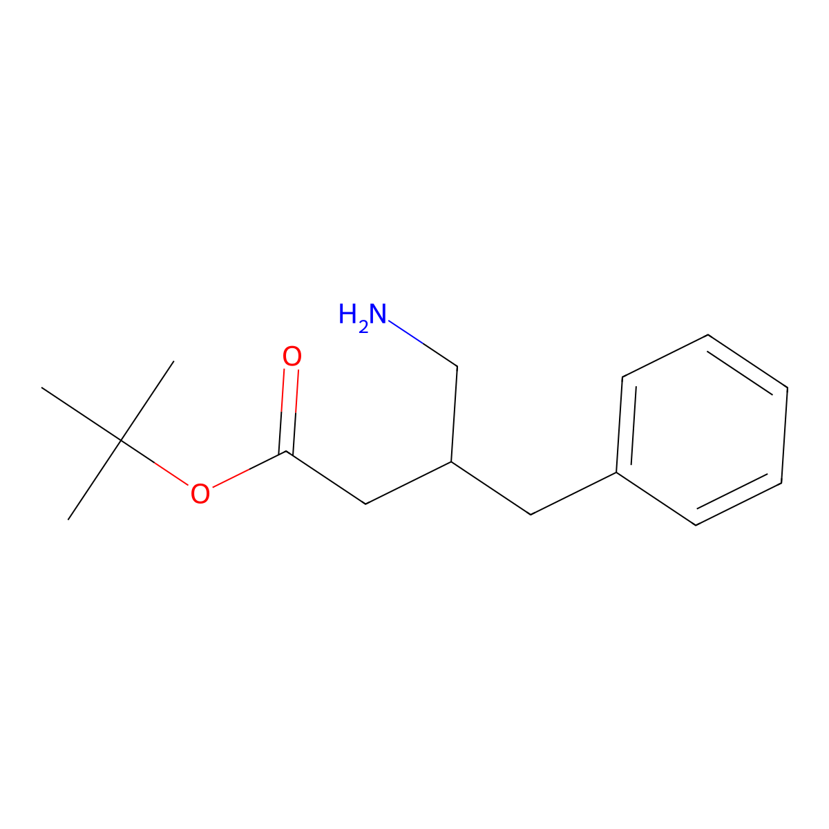 Tert-butyl 4-amino-3-benzylbutanoate molecular structure, CAS 2354716-86-0