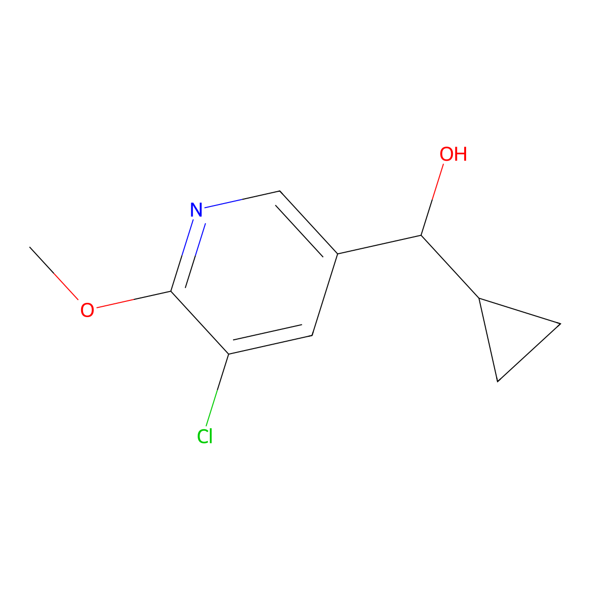 5-Chloro-alpha-cyclopropyl-6-methoxy-3-pyridinemethanol molecular structure, CAS 2354743-62-5