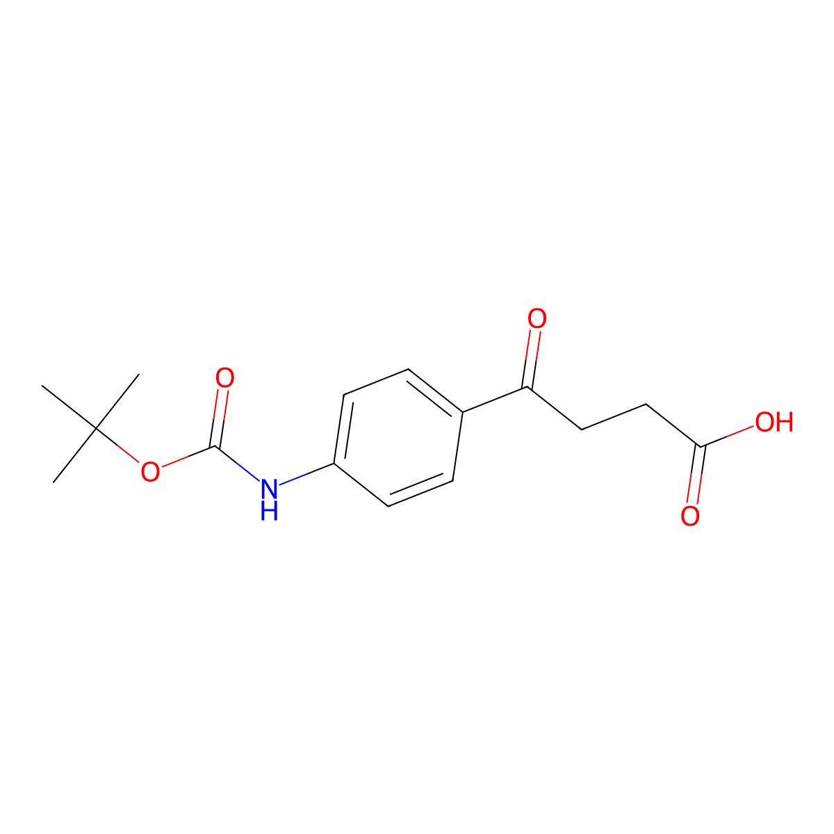 4-(4-{[(Tert-butoxy)carbonyl]amino}phenyl)-4-oxobutanoic acid molecular structure, CAS 2354748-00-6