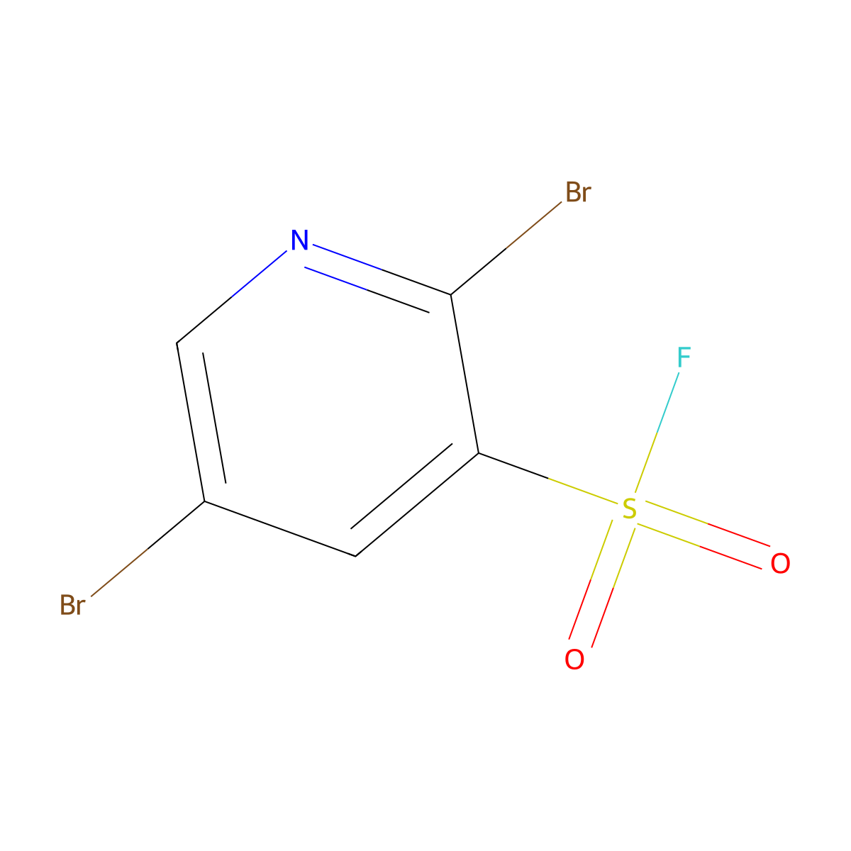 2,5-Dibromopyridine-3-sulfonyl fluoride molecular structure, CAS 2354769-10-9