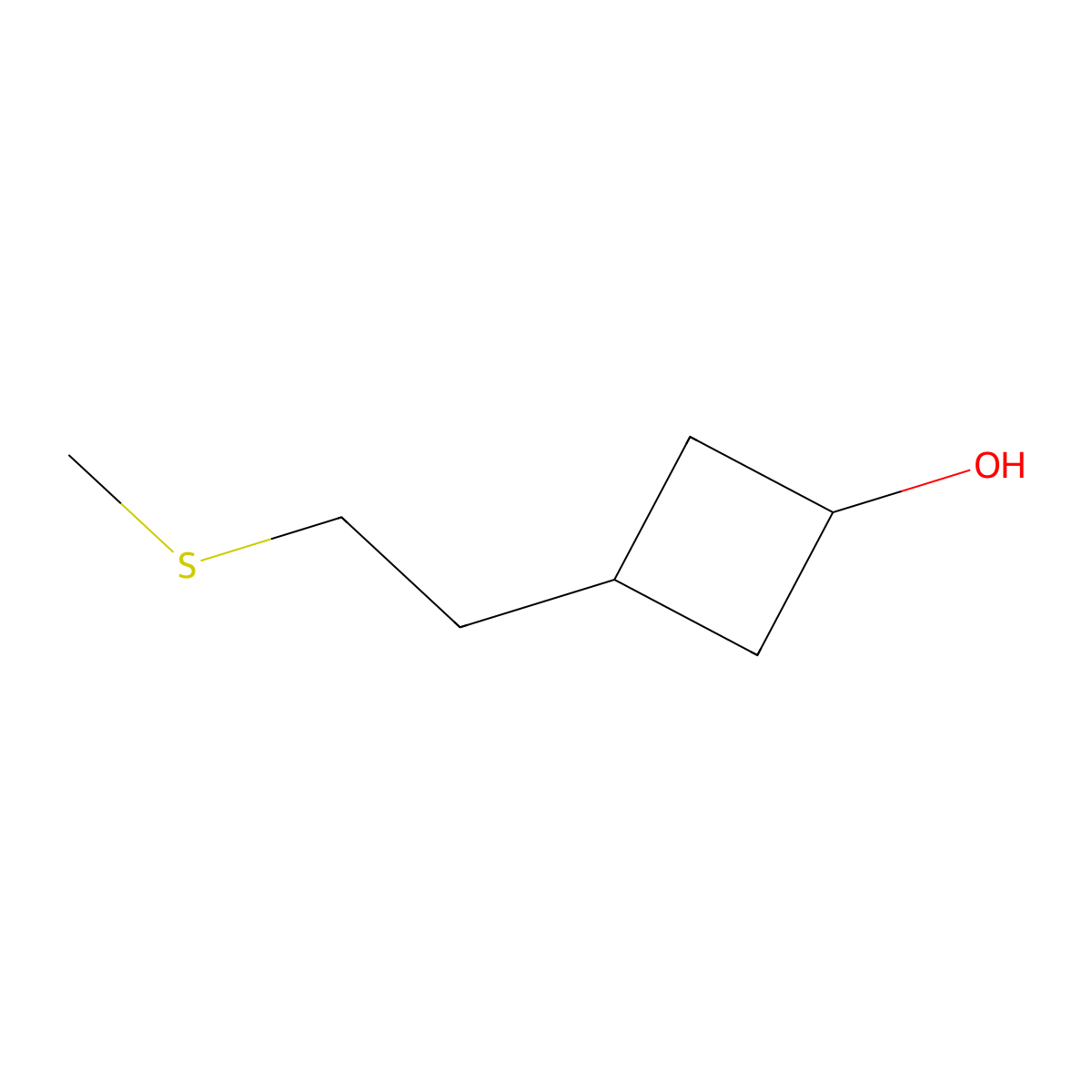 3-[2-(Methylsulfanyl)ethyl]cyclobutan-1-ol molecular structure, CAS 2354817-94-8