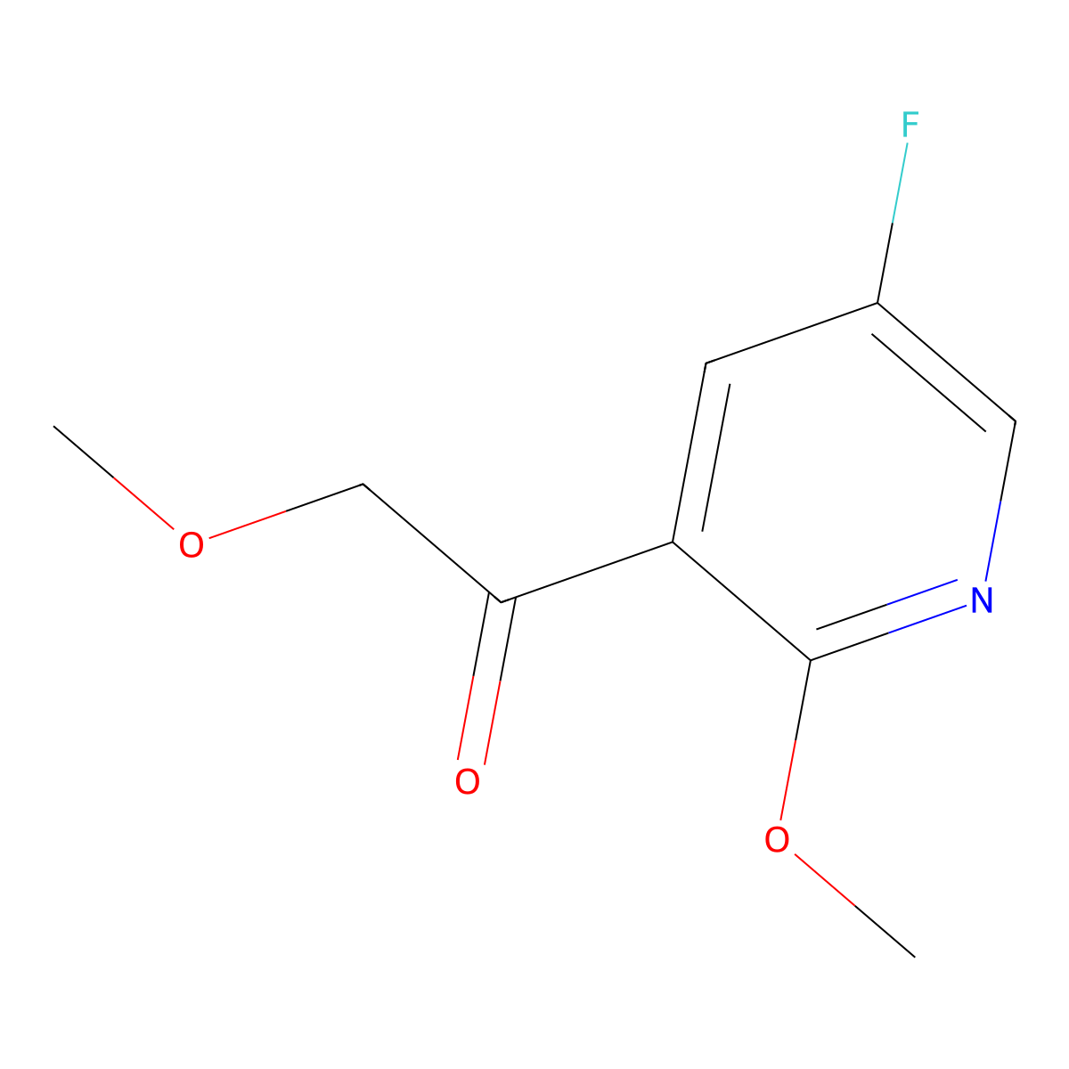 1-(5-Fluoro-2-methoxy-3-pyridinyl)-2-methoxyethanone molecular structure, CAS 2354846-60-7