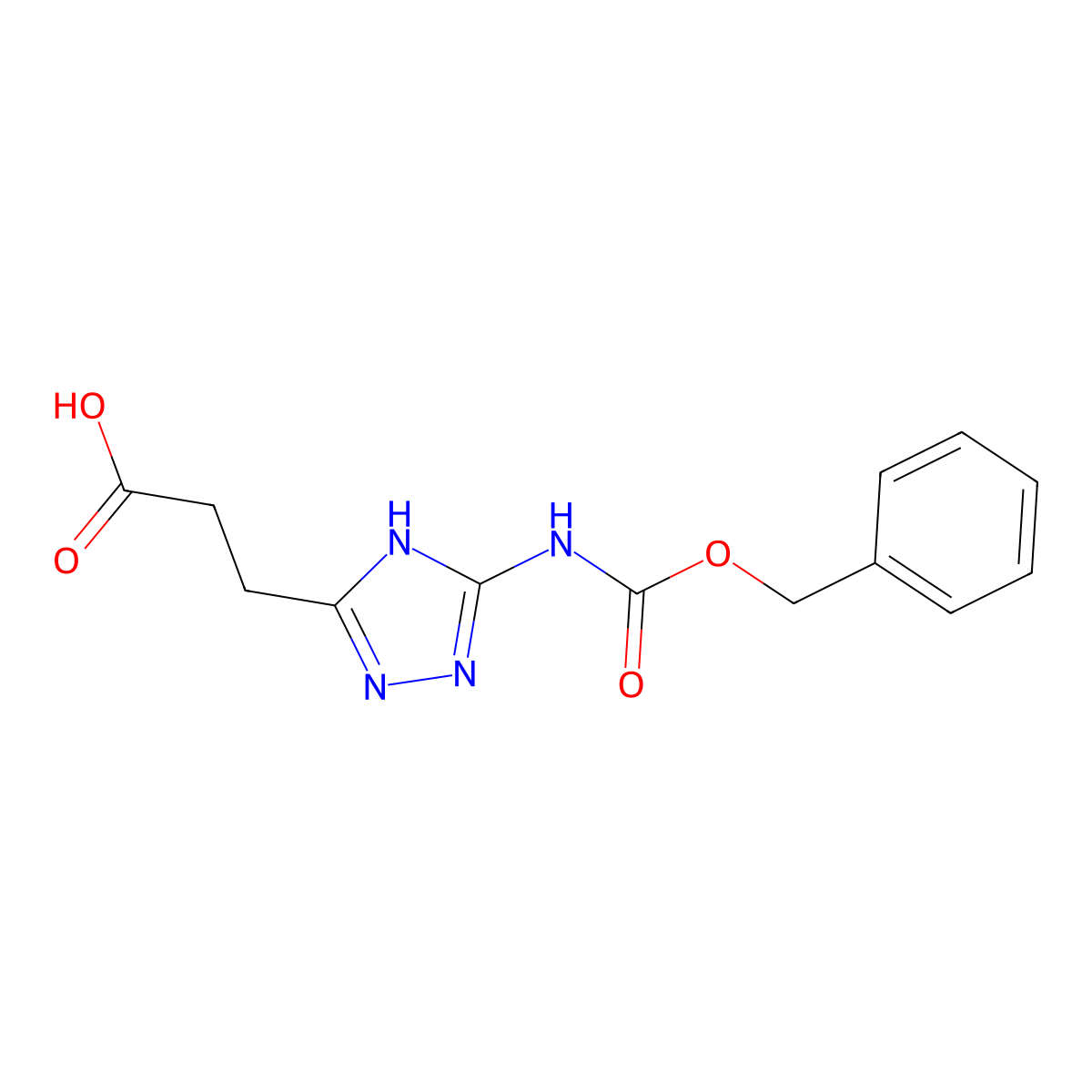 3-(5-{[(benzyloxy)carbonyl]amino}-4H-1,2,4-triazol-3-yl)propanoic acid molecular structure, CAS 2354848-16-9