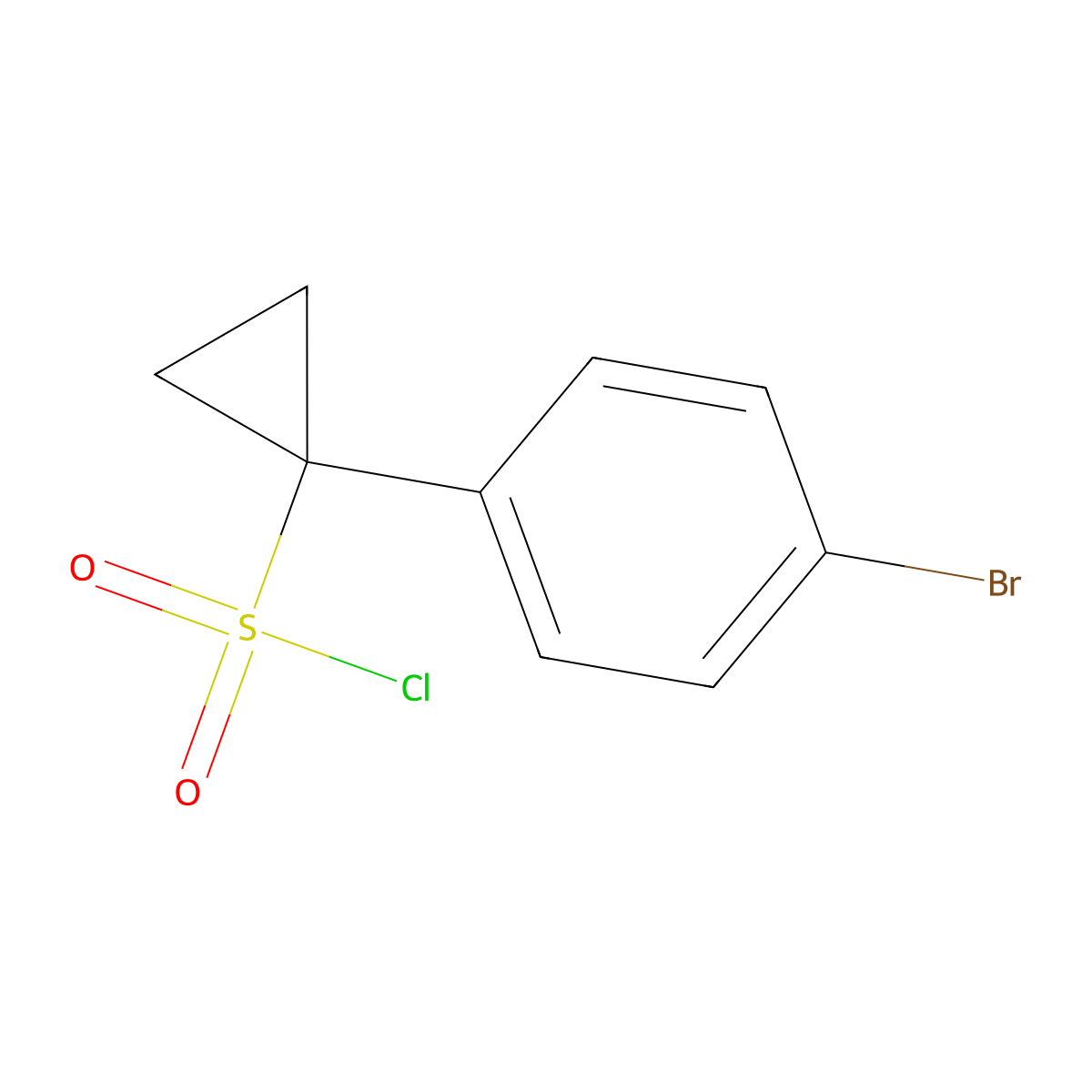 1-(4-Bromophenyl)cyclopropanesulfonyl chloride molecular structure, CAS 2354862-06-7