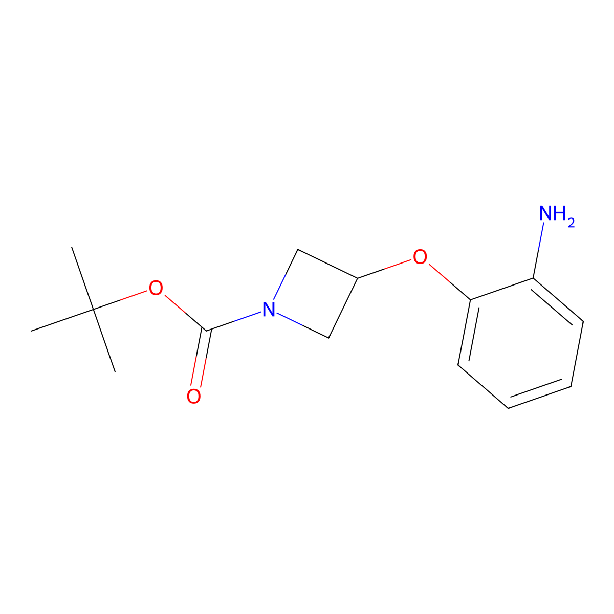 tert-Butyl 3-(2-aminophenoxy)azetidine-1-carboxylate molecular structure, CAS 2354863-35-5