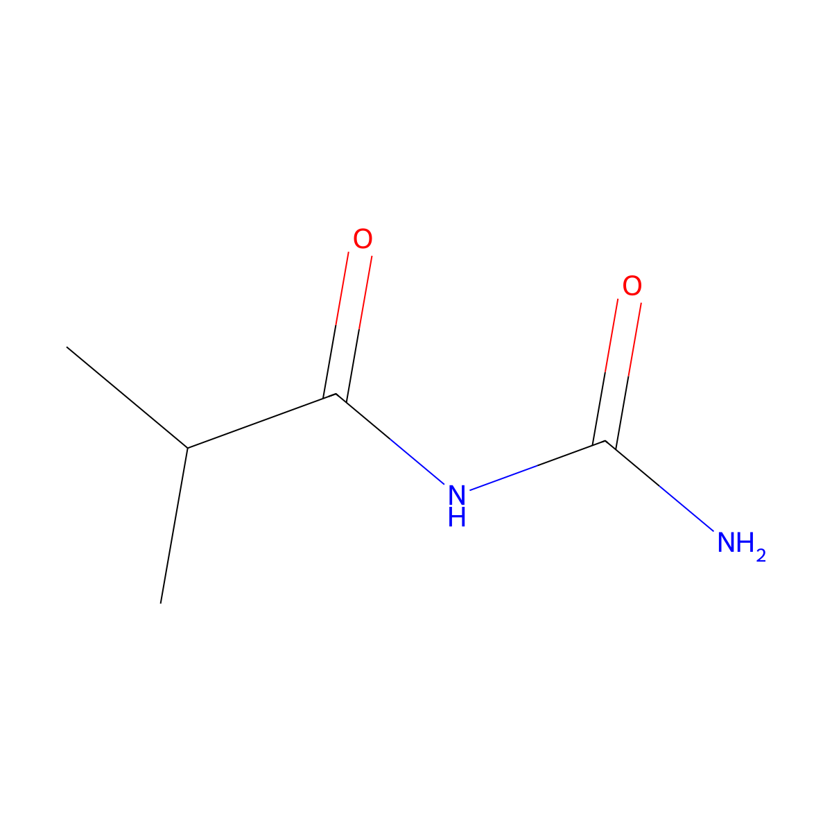 Isobutyrylurea molecular structure, CAS 23549-54-4