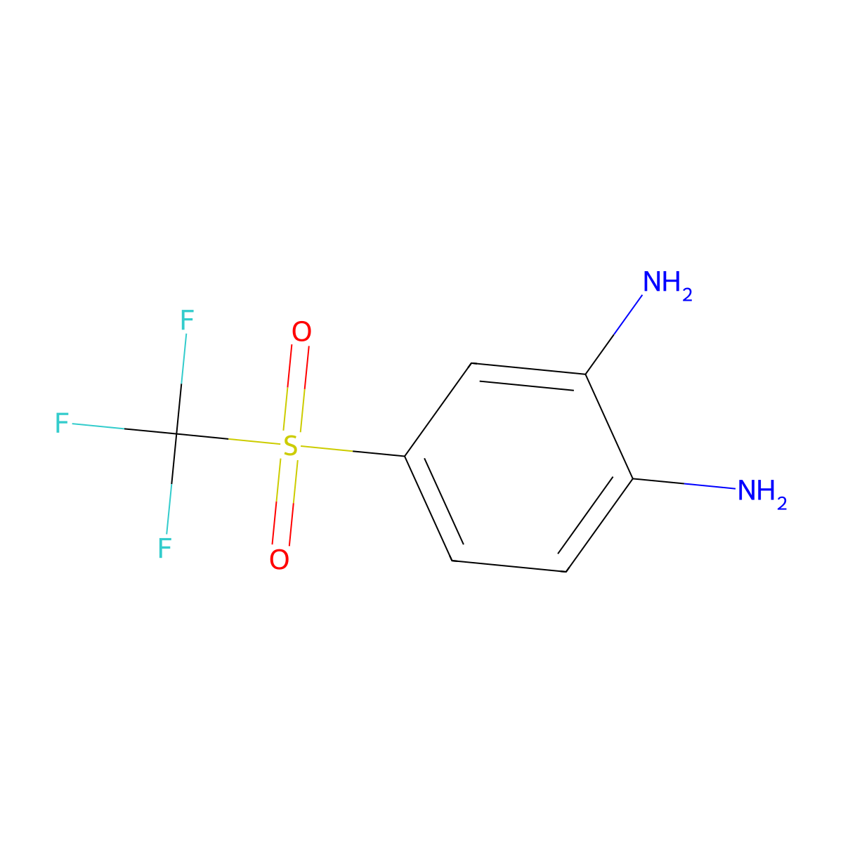 4-(Trifluoromethanesulfonyl)benzene-1,2-diamine molecular structure, CAS 2355-16-0