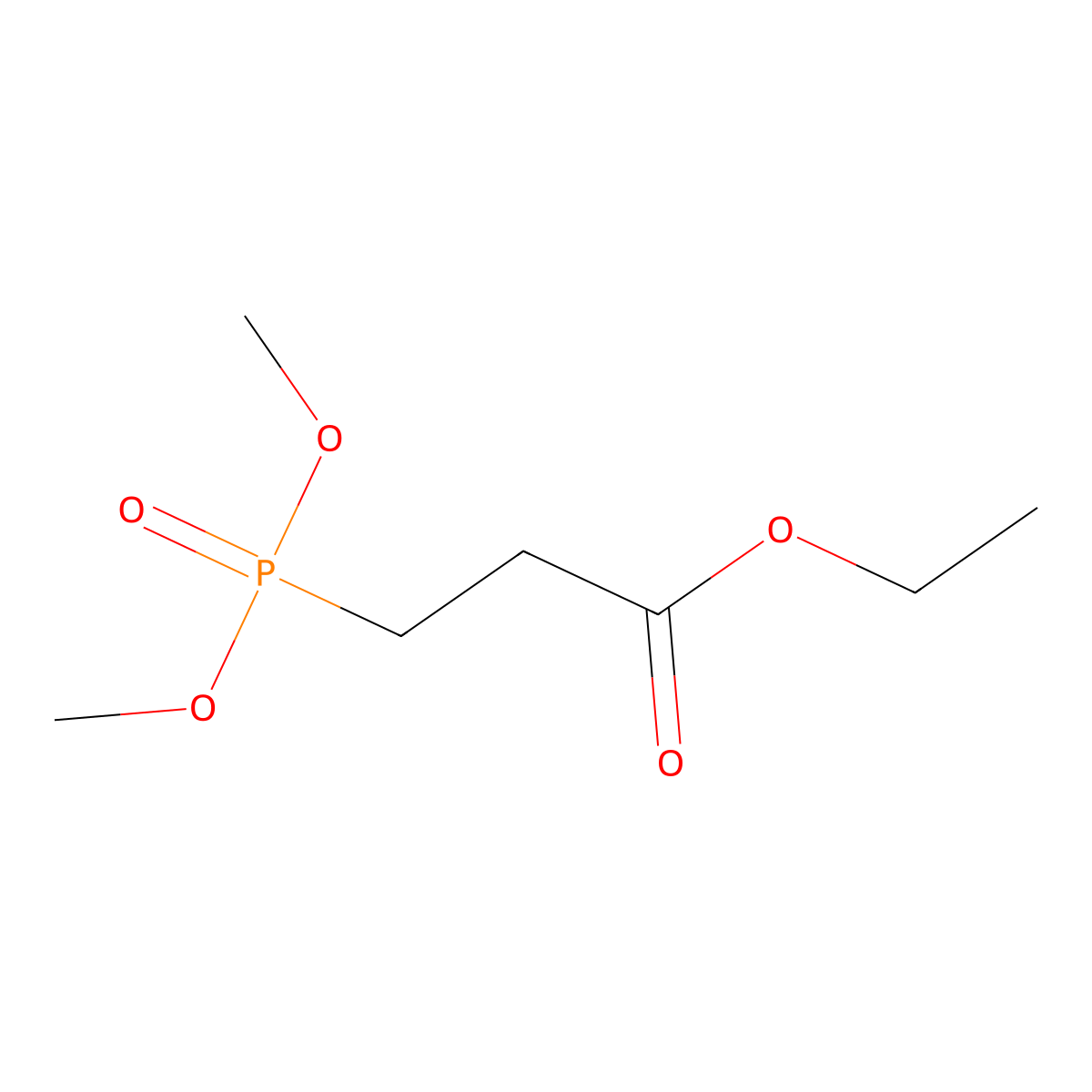 Ethyl 3-dimethoxyphosphorylpropanoate molecular structure, CAS 23550-25-6