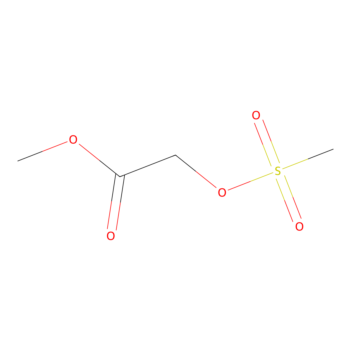 Glycolic acid, methyl ester, methanesulfonate molecular structure, CAS 23550-26-7
