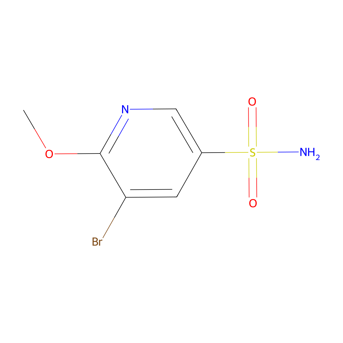 5-Bromo-6-methoxypyridine-3-sulfonamide molecular structure, CAS 2355012-88-1