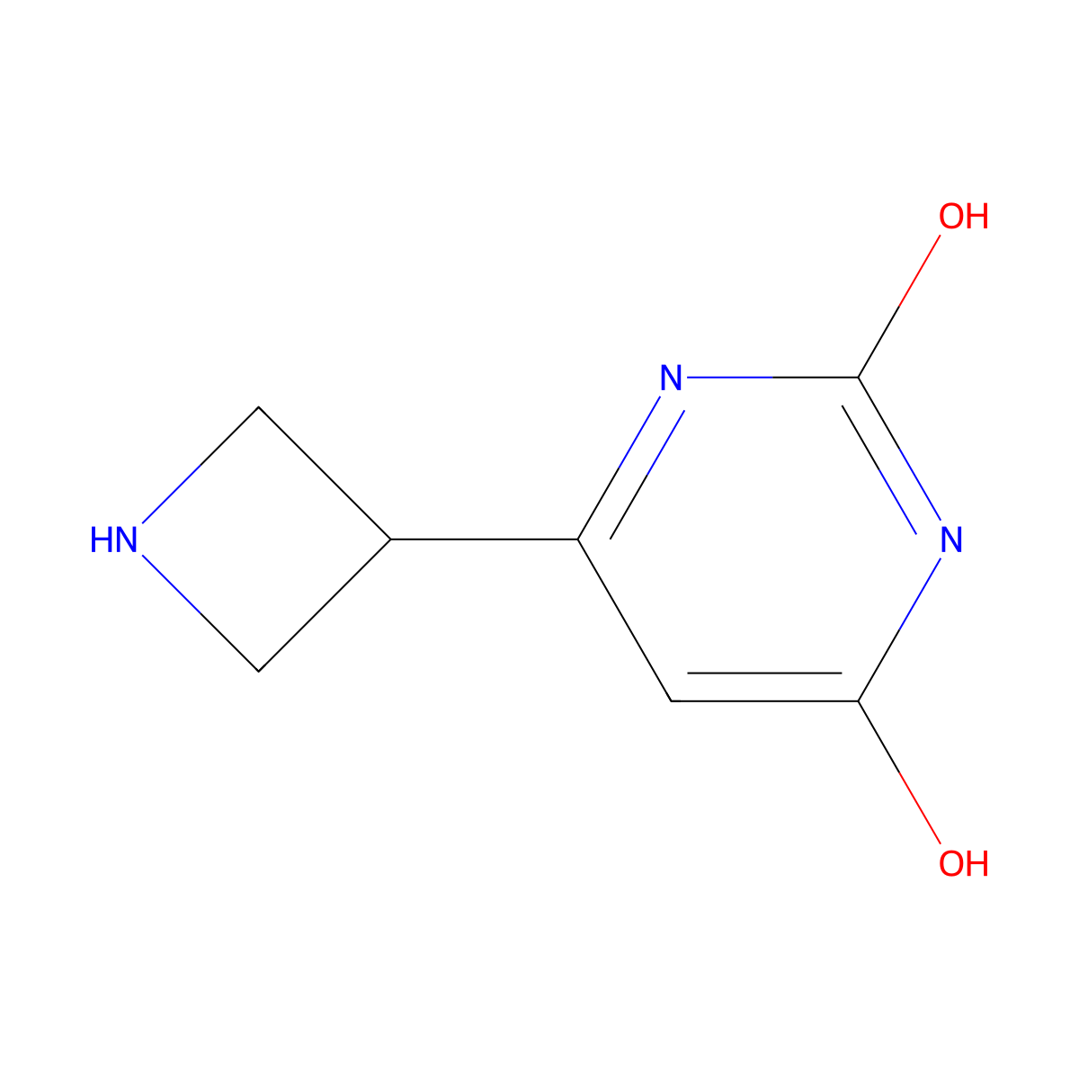 6-(Azetidin-3-yl)pyrimidine-2,4-diol molecular structure, CAS 2355082-10-7