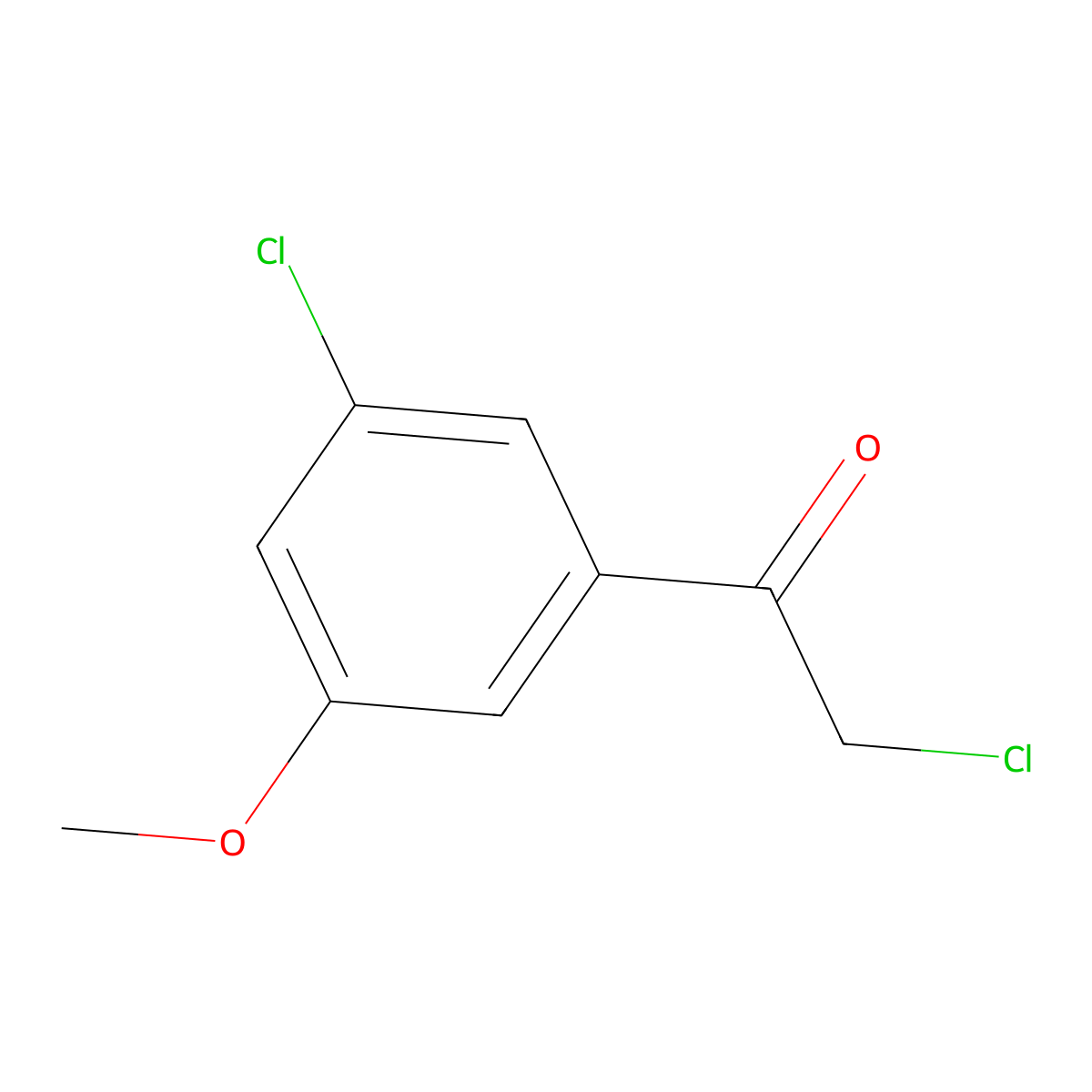 2-Chloro-1-(3-chloro-5-methoxyphenyl)ethanone molecular structure, CAS 2355083-97-3