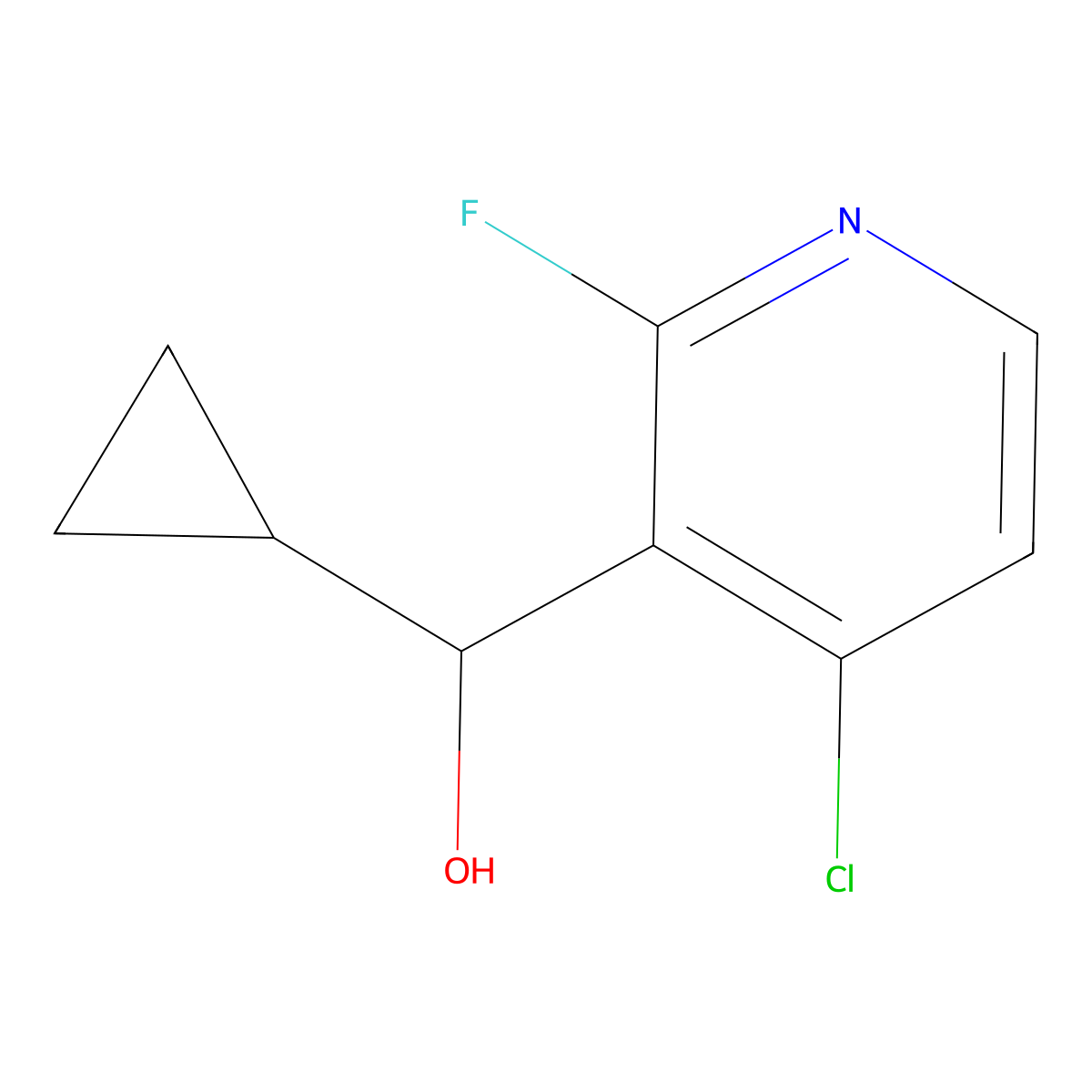 4-Chloro-alpha-cyclopropyl-2-fluoro-3-pyridinemethanol molecular structure, CAS 2355192-49-1