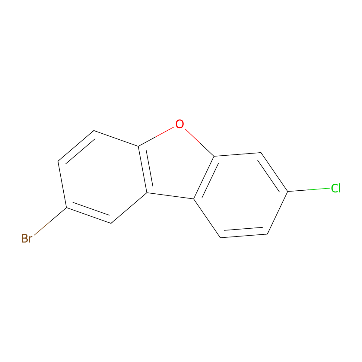 2-Bromo-7-chlorodibenzo[b,d]furan molecular structure, CAS 2355229-03-5