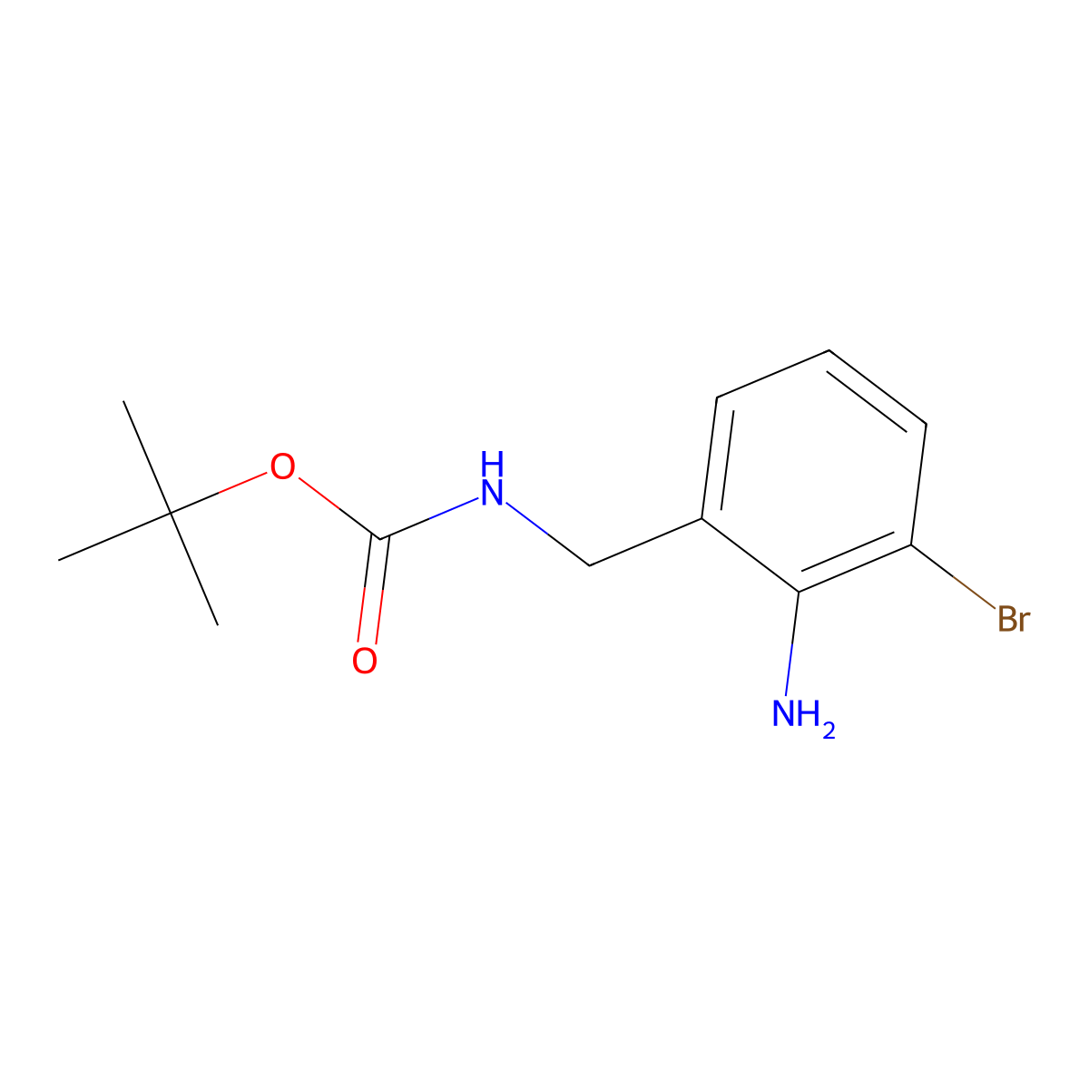 tert-butyl N-[(2-amino-3-bromophenyl)methyl]carbamate molecular structure, CAS 2355238-47-8