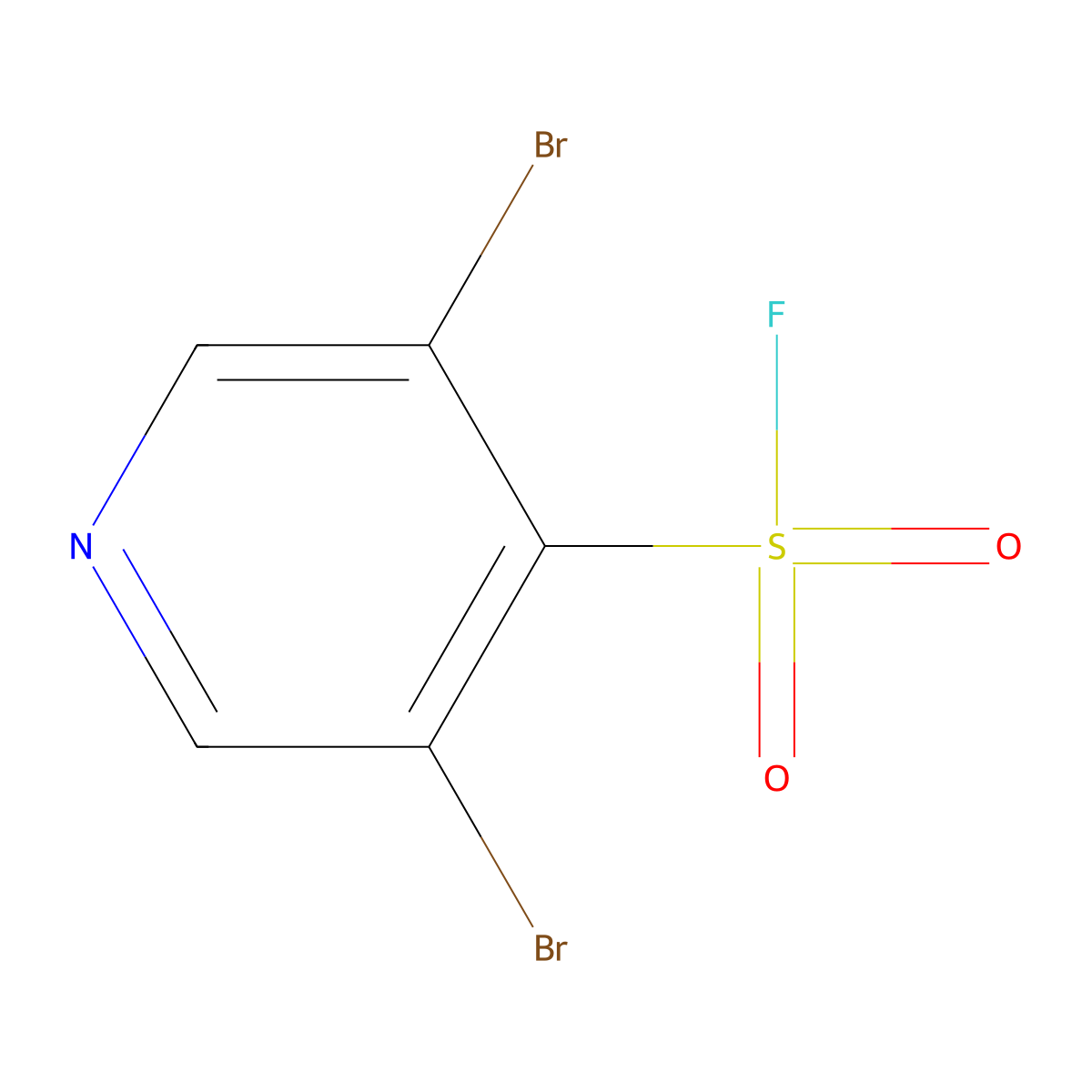 3,5-Dibromopyridine-4-sulfonyl fluoride molecular structure, CAS 2355247-72-0