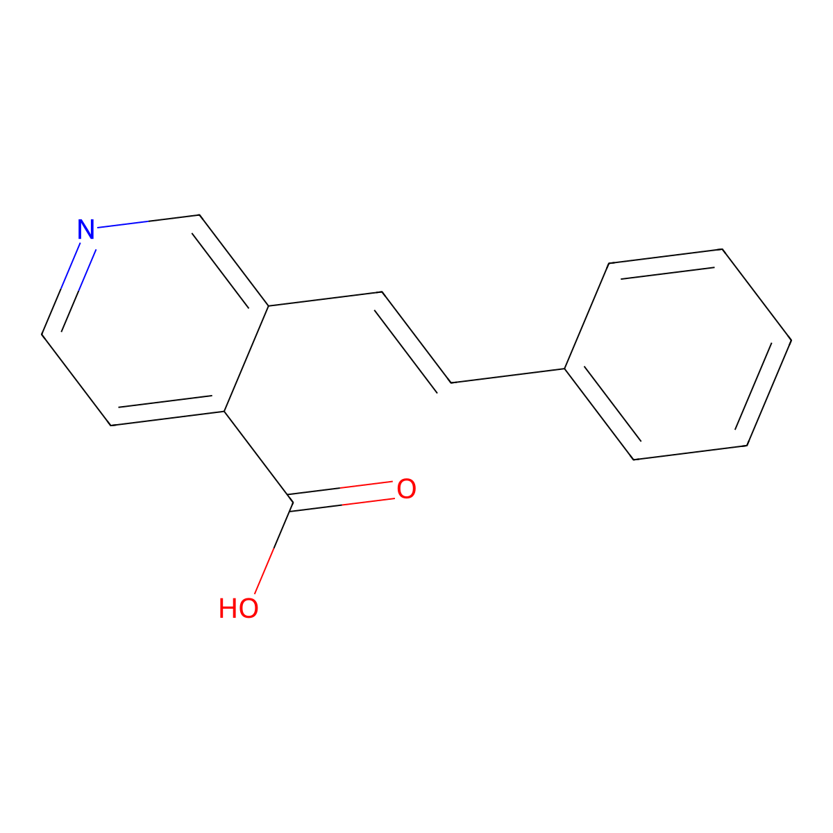(E)-3-Styrylisonicotinic acid molecular structure, CAS 2355270-67-4