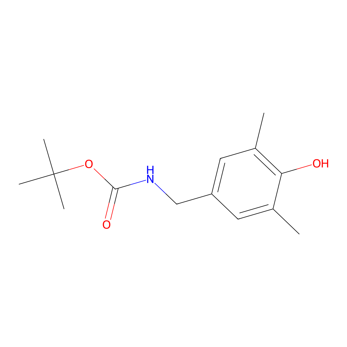 tert-butyl N-[(4-hydroxy-3,5-dimethylphenyl)methyl]carbamate molecular structure, CAS 2355277-65-3