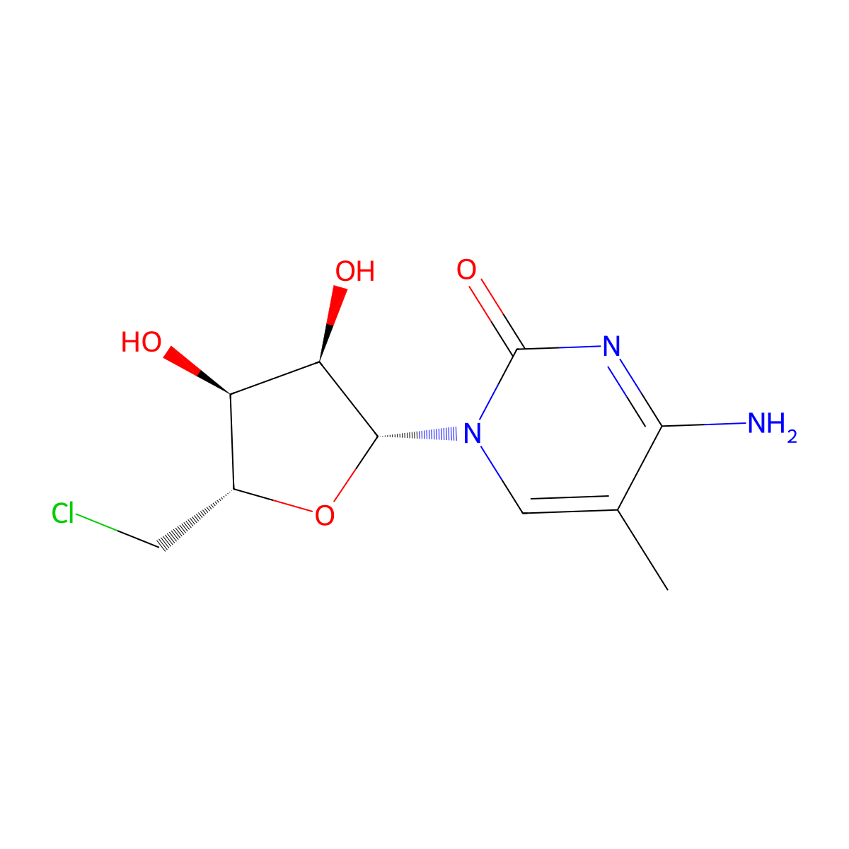 5'-Chloro-5'-deoxy-5-Methylcytidine molecular structure, CAS 2355288-62-7