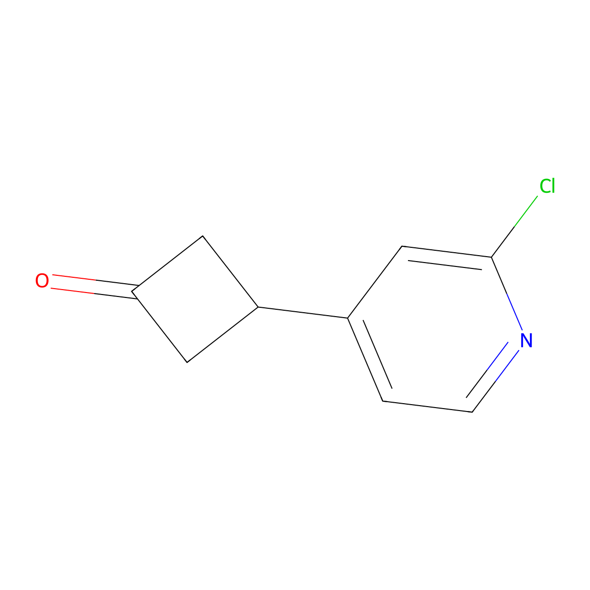 3-(2-Chloropyridin-4-yl)cyclobutan-1-one molecular structure, CAS 2355331-70-1