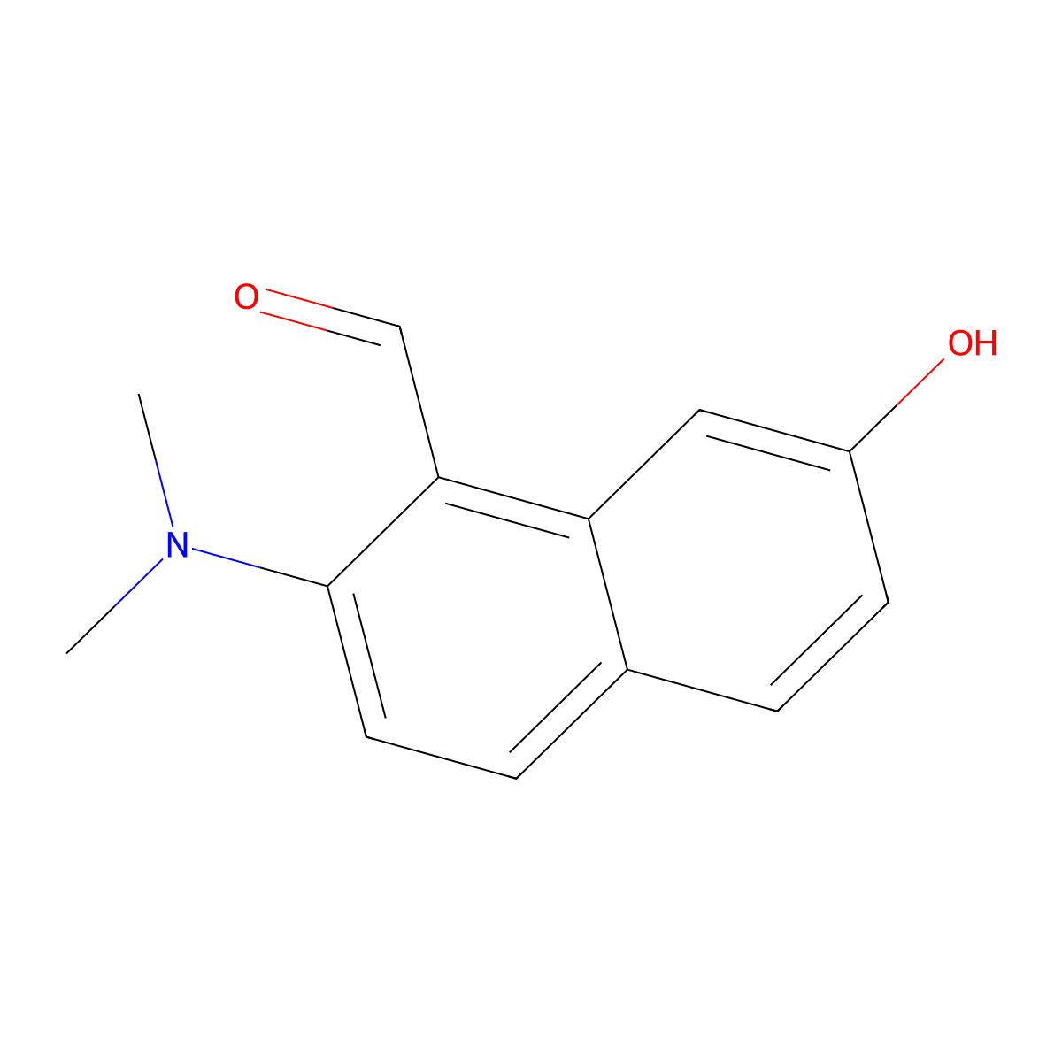 2-(Dimethylamino)-7-hydroxy-1-naphthaldehyde molecular structure, CAS 2355385-24-7