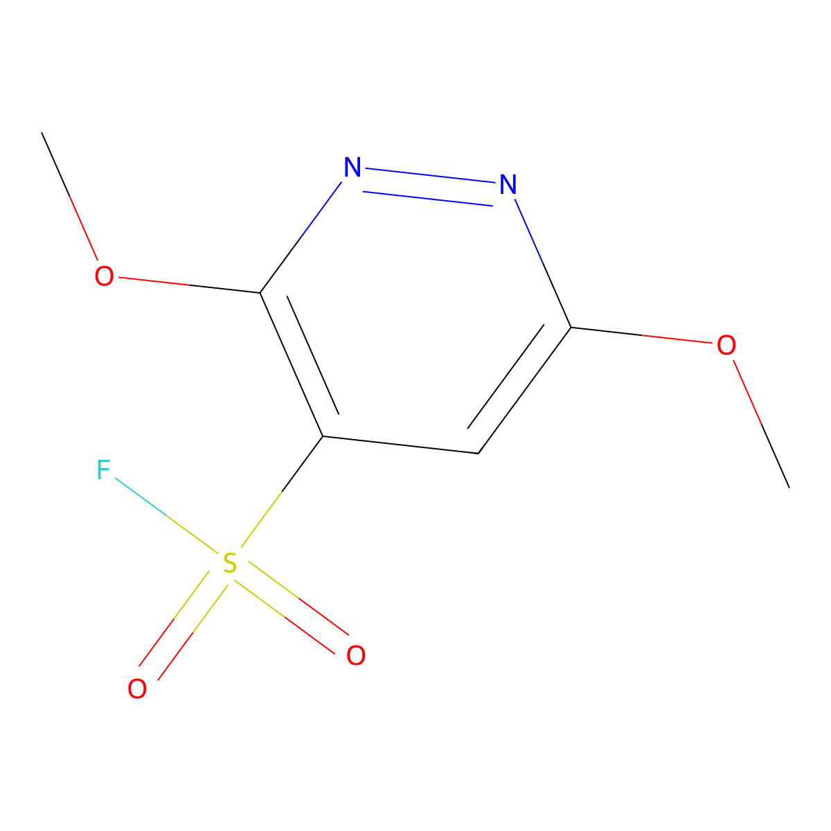 3,6-Dimethoxypyridazine-4-sulfonyl fluoride molecular structure, CAS 2355429-28-4
