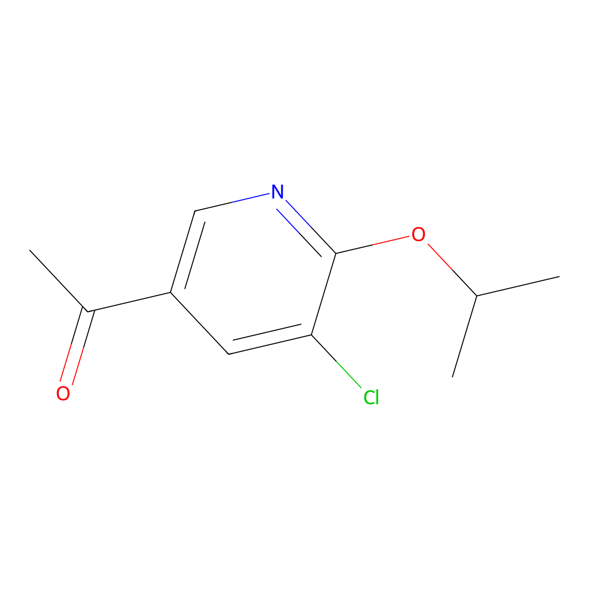 1-[5-Chloro-6-(1-methylethoxy)-3-pyridinyl]ethanone molecular structure, CAS 2355446-17-0