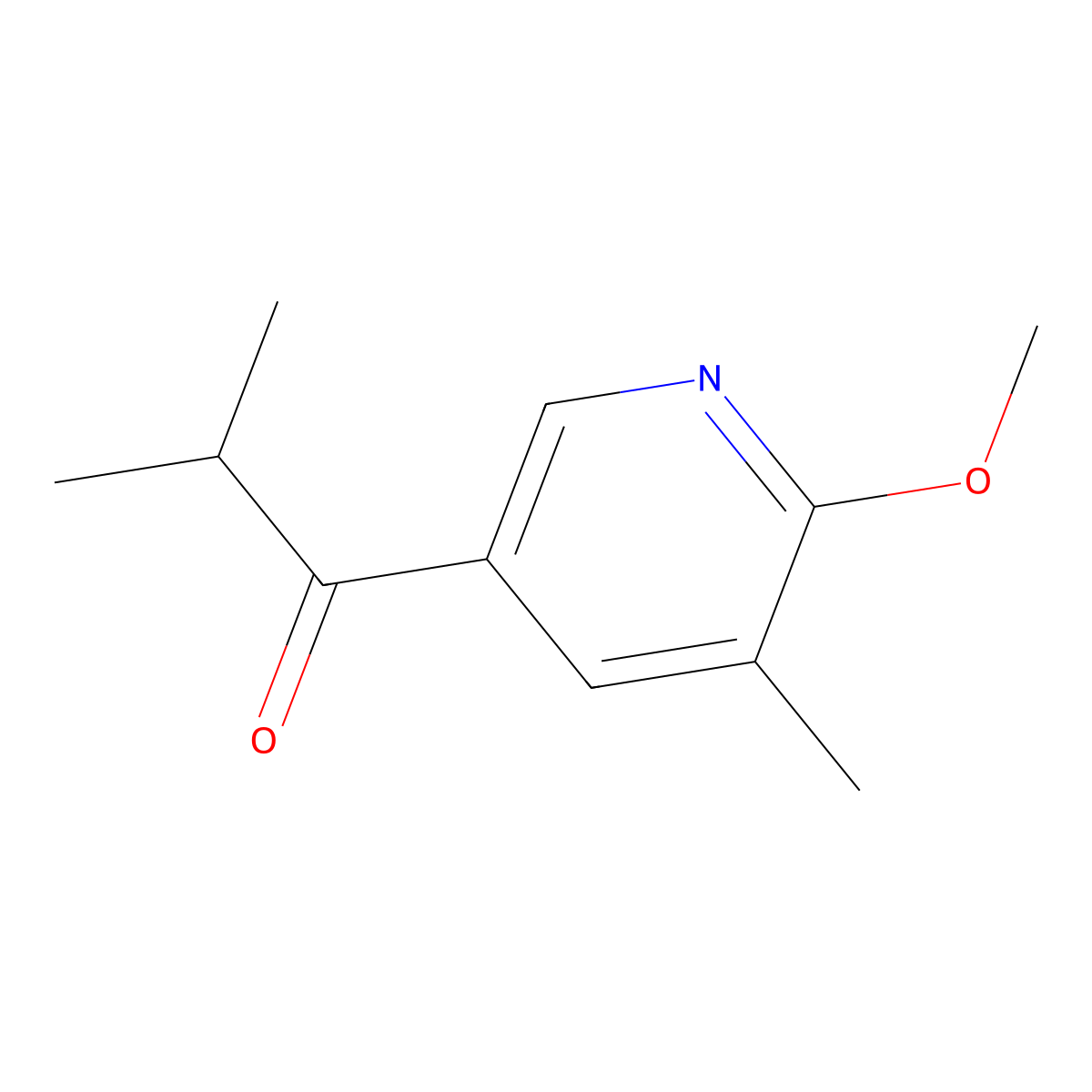 1-(6-Methoxy-5-methyl-3-pyridinyl)-2-methyl-1-propanone molecular structure, CAS 2355454-95-2