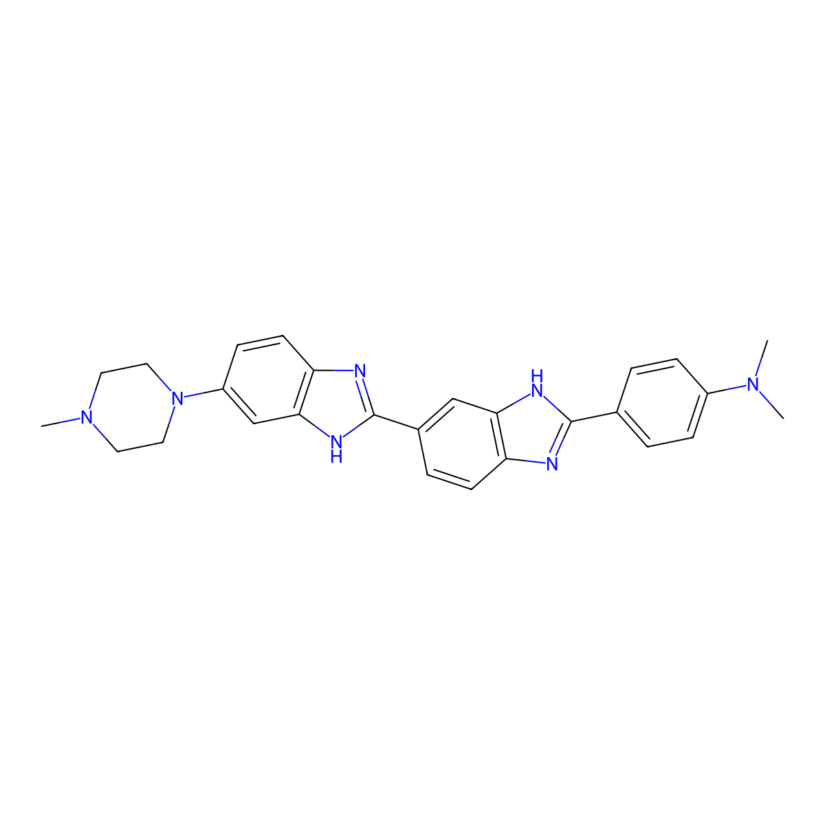 Hoechst 34580 molecular structure, CAS 23555-00-2