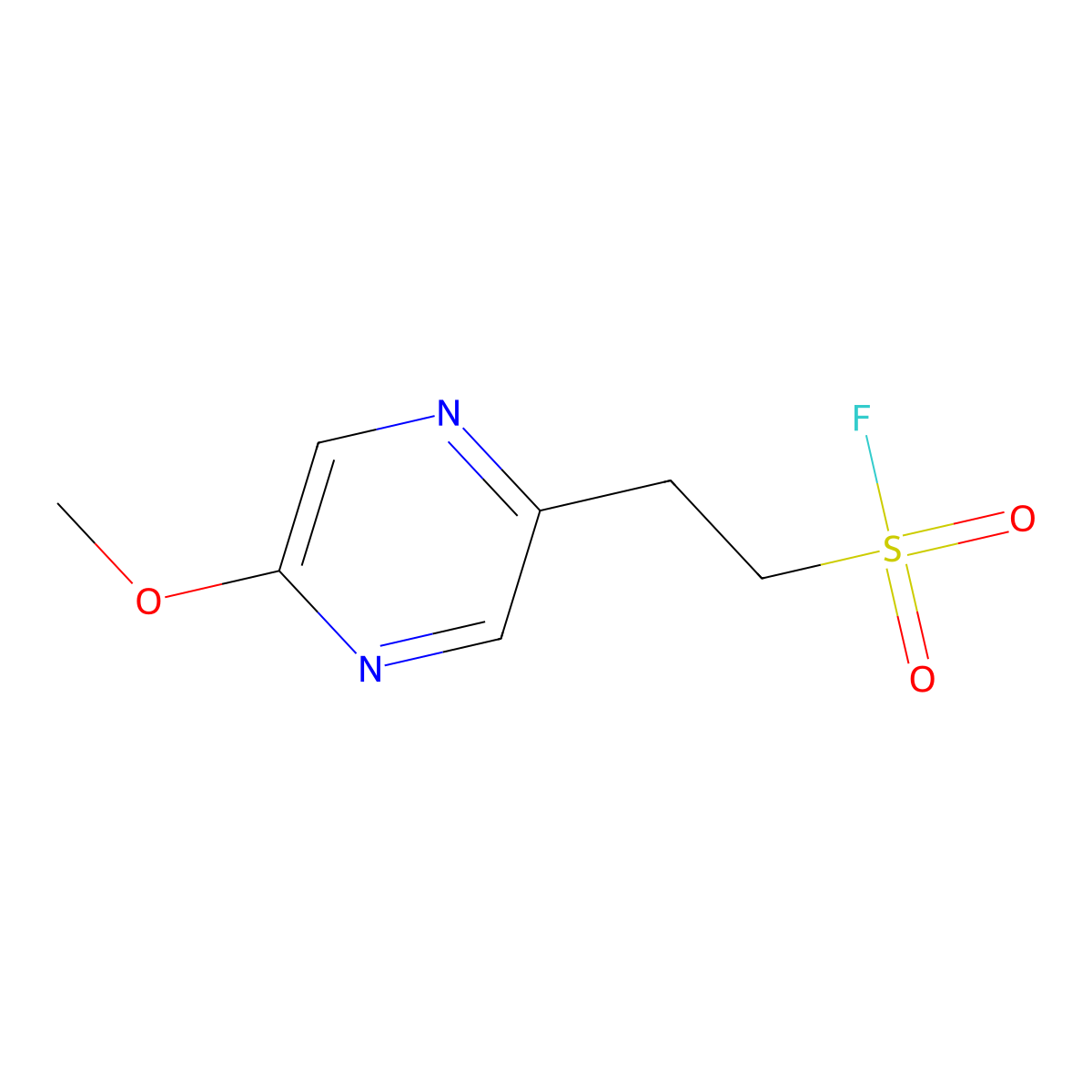2-(5-Methoxypyrazin-2-yl)ethane-1-sulfonyl fluoride molecular structure, CAS 2355529-30-3
