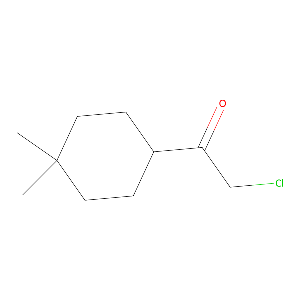 2-Chloro-1-(4,4-dimethylcyclohexyl)ethan-1-one molecular structure, CAS 2355560-21-1