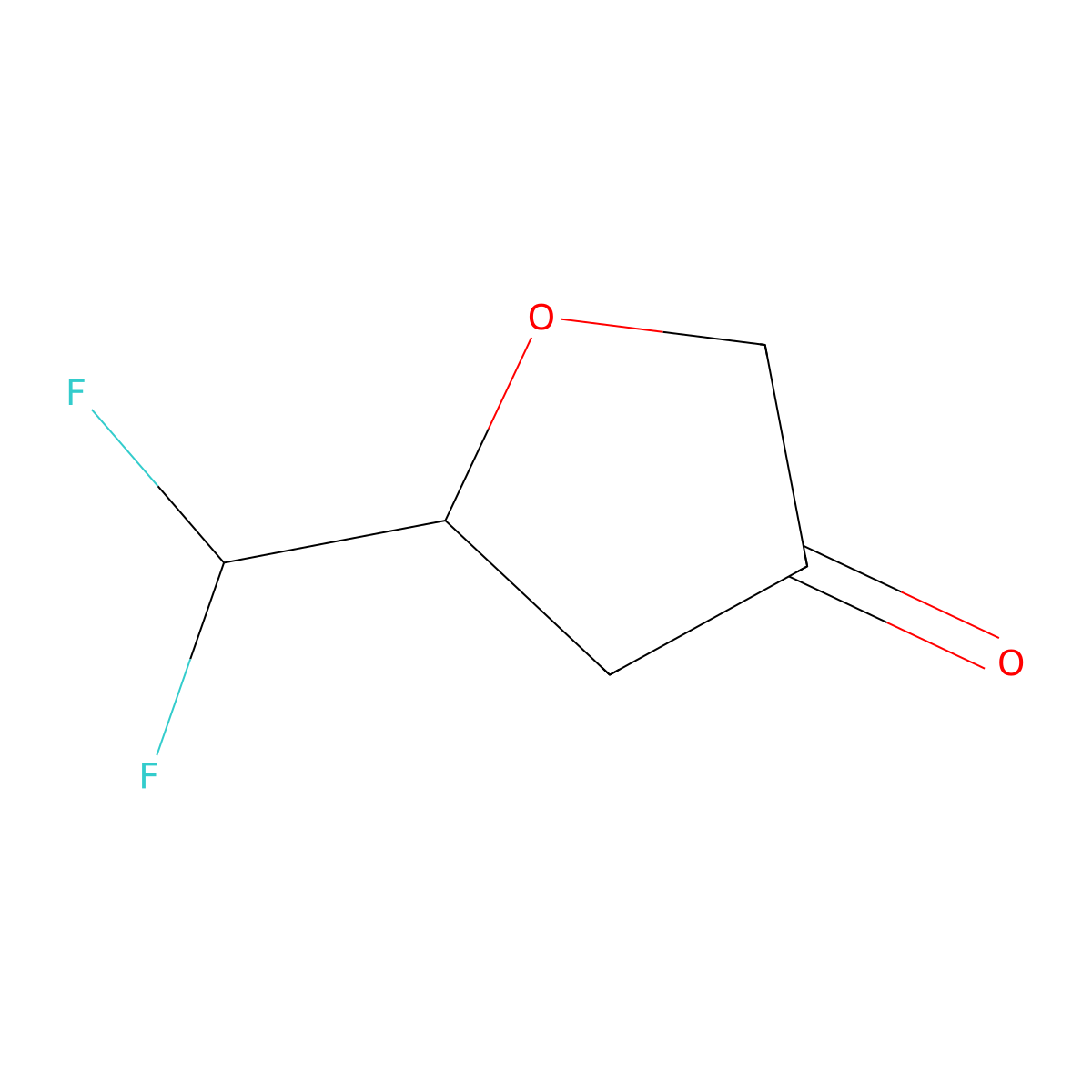 5-(Difluoromethyl)oxolan-3-one molecular structure, CAS 2355577-36-3