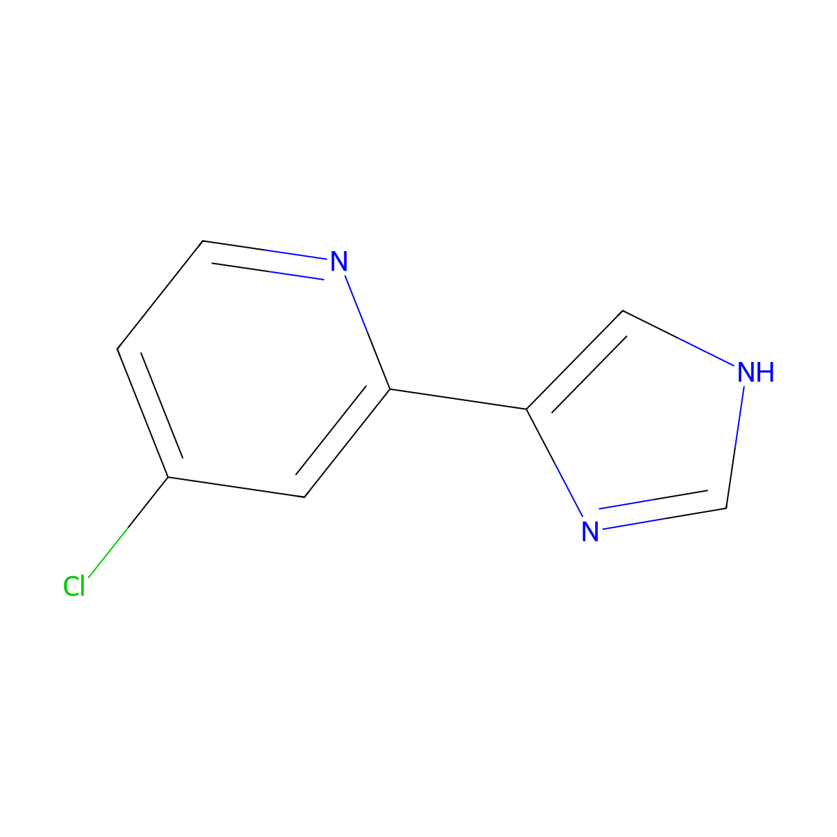 4-chloro-2-(1H-imidazol-4-yl)pyridine molecular structure, CAS 2355615-77-7