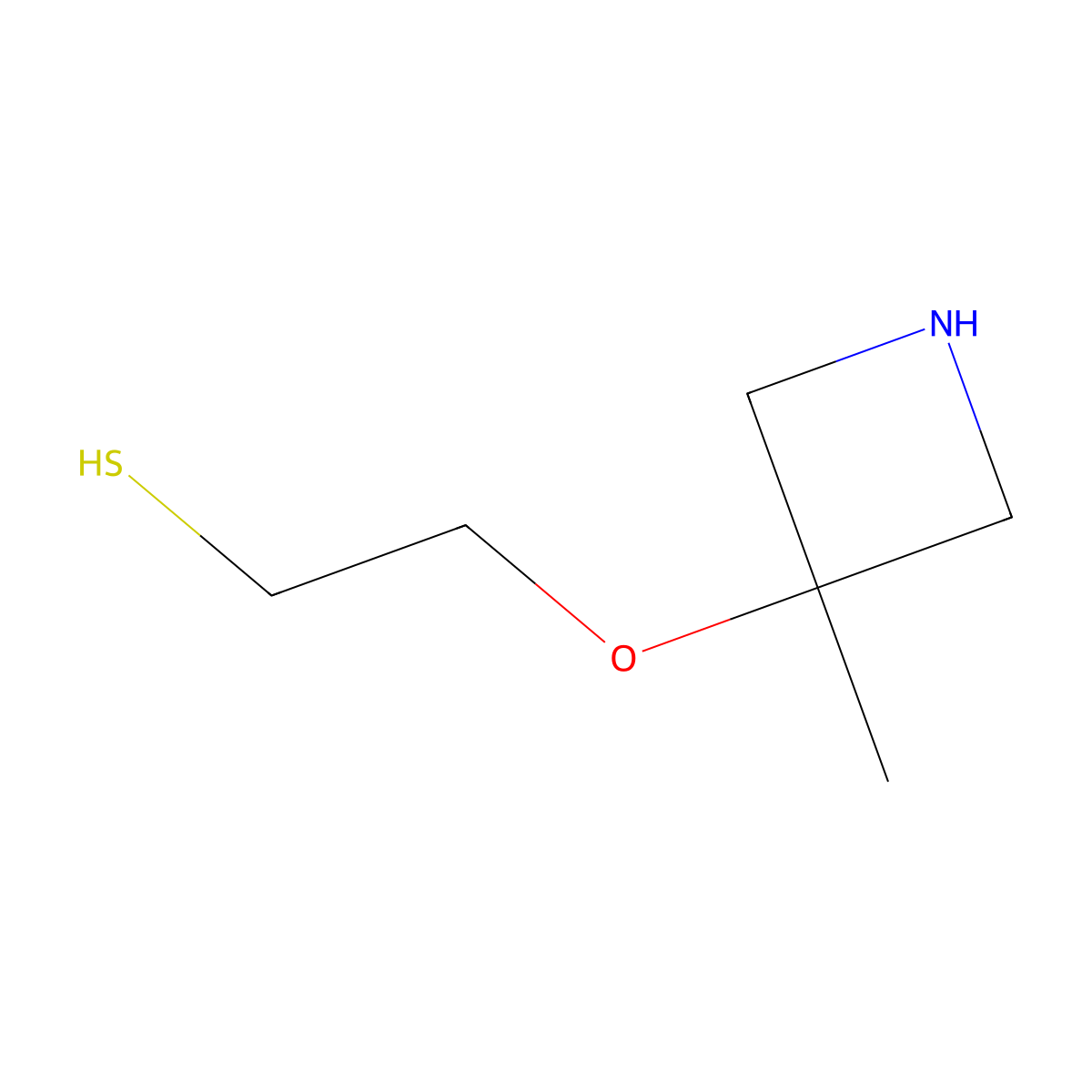 2-[(3-Methylazetidin-3-yl)oxy]ethane-1-thiol molecular structure, CAS 2355618-33-4