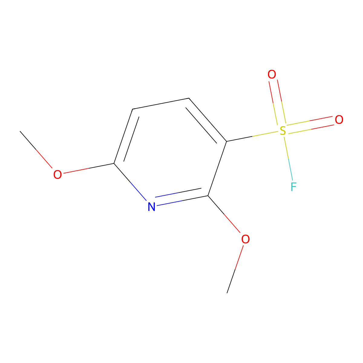 2,6-Dimethoxypyridine-3-sulfonyl fluoride molecular structure, CAS 2355635-79-7
