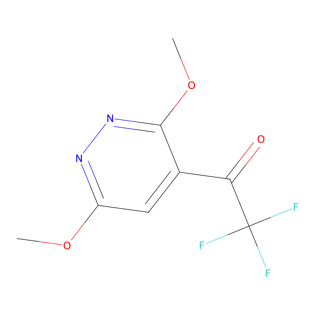 1-(3,6-Dimethoxypyridazin-4-yl)-2,2,2-trifluoroethanone molecular structure, CAS 2355652-50-3